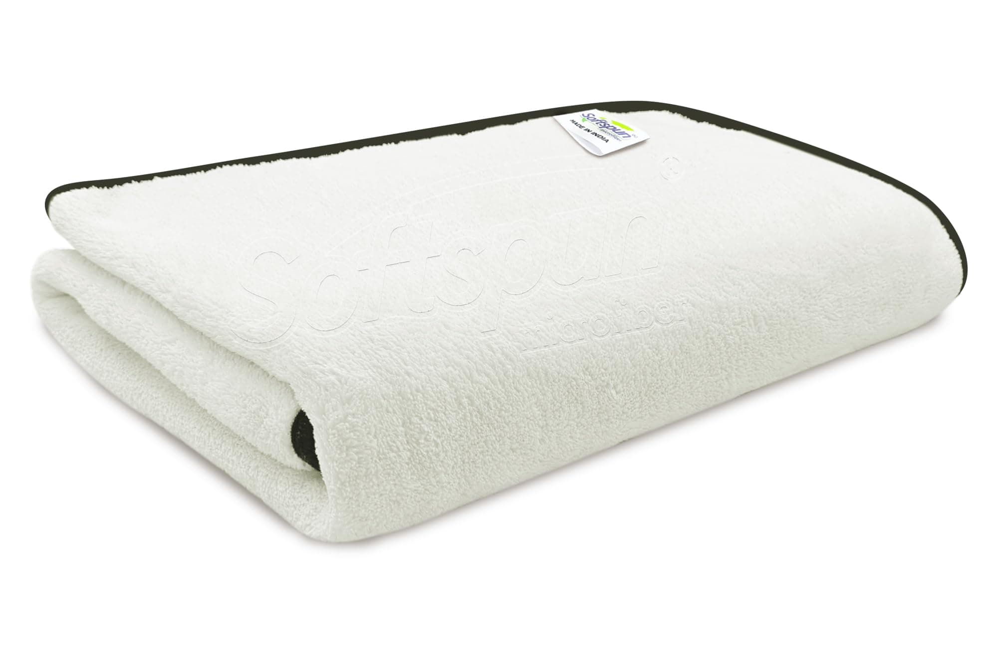 SOFTSPUN Microfiber Bath Towel 1 pc White! Ultra Absorbent Super Soft & Lightweight Quick Drying for Men & Women Daily Use Extra Large Size Unisex.