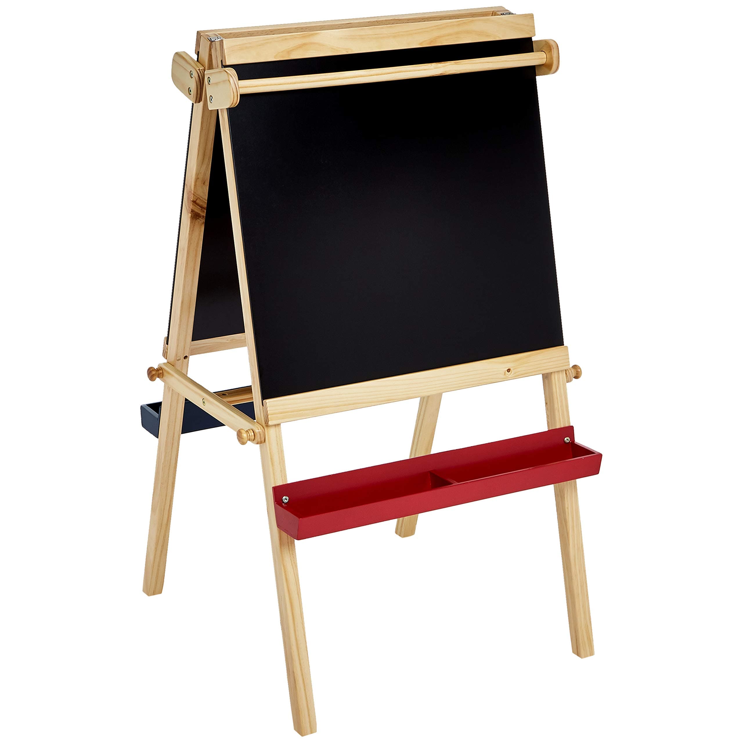 Amazon Basics Kids Standing Art Easel, Chalkboard, 2 Paper Rollers