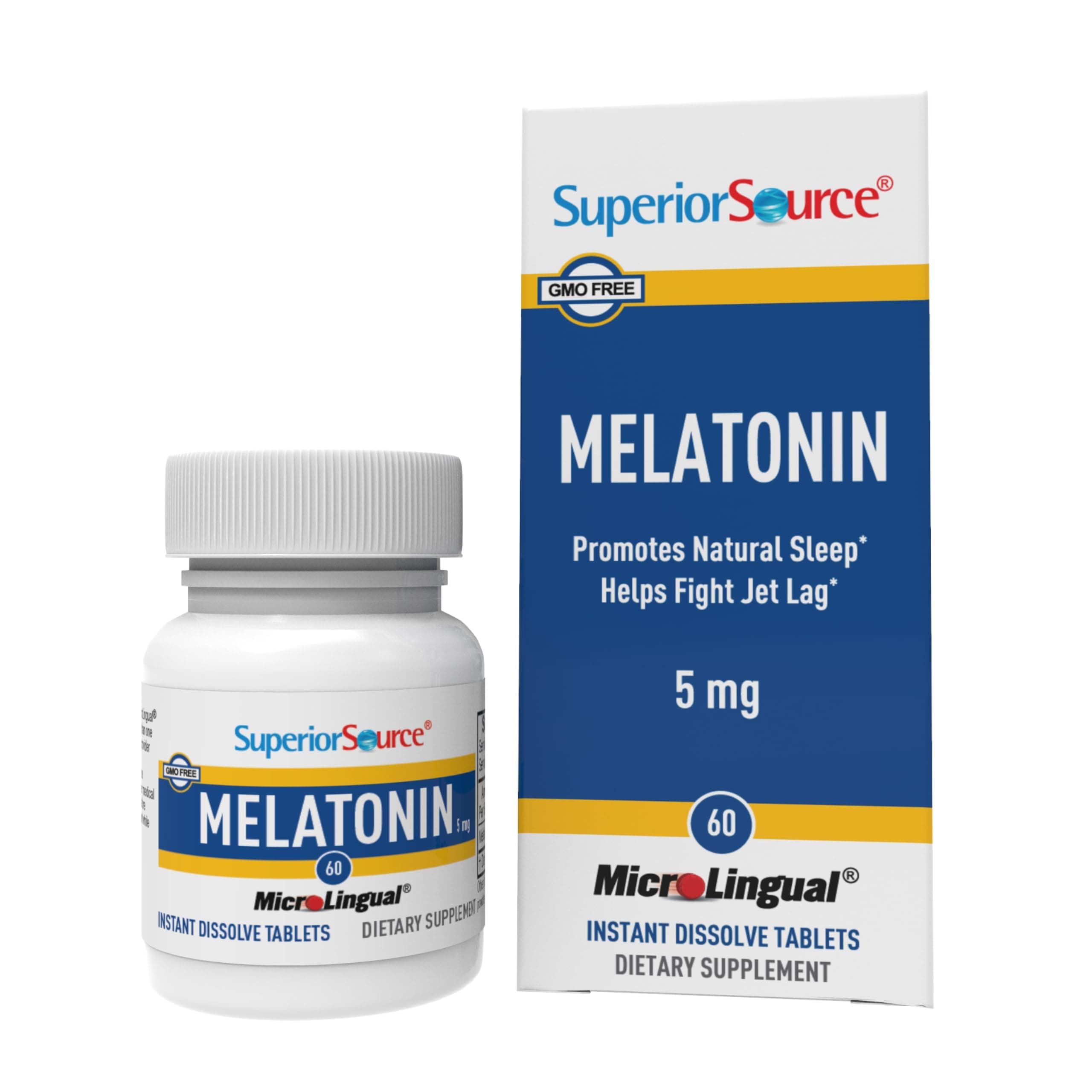 Melatonin 5 mg - Healthy Sleep Support Supplement for Adults - Melatonin Formula with Chamomile Aids Relaxation & Restful Sleep - 60 Sublingual Dissolving Tablets