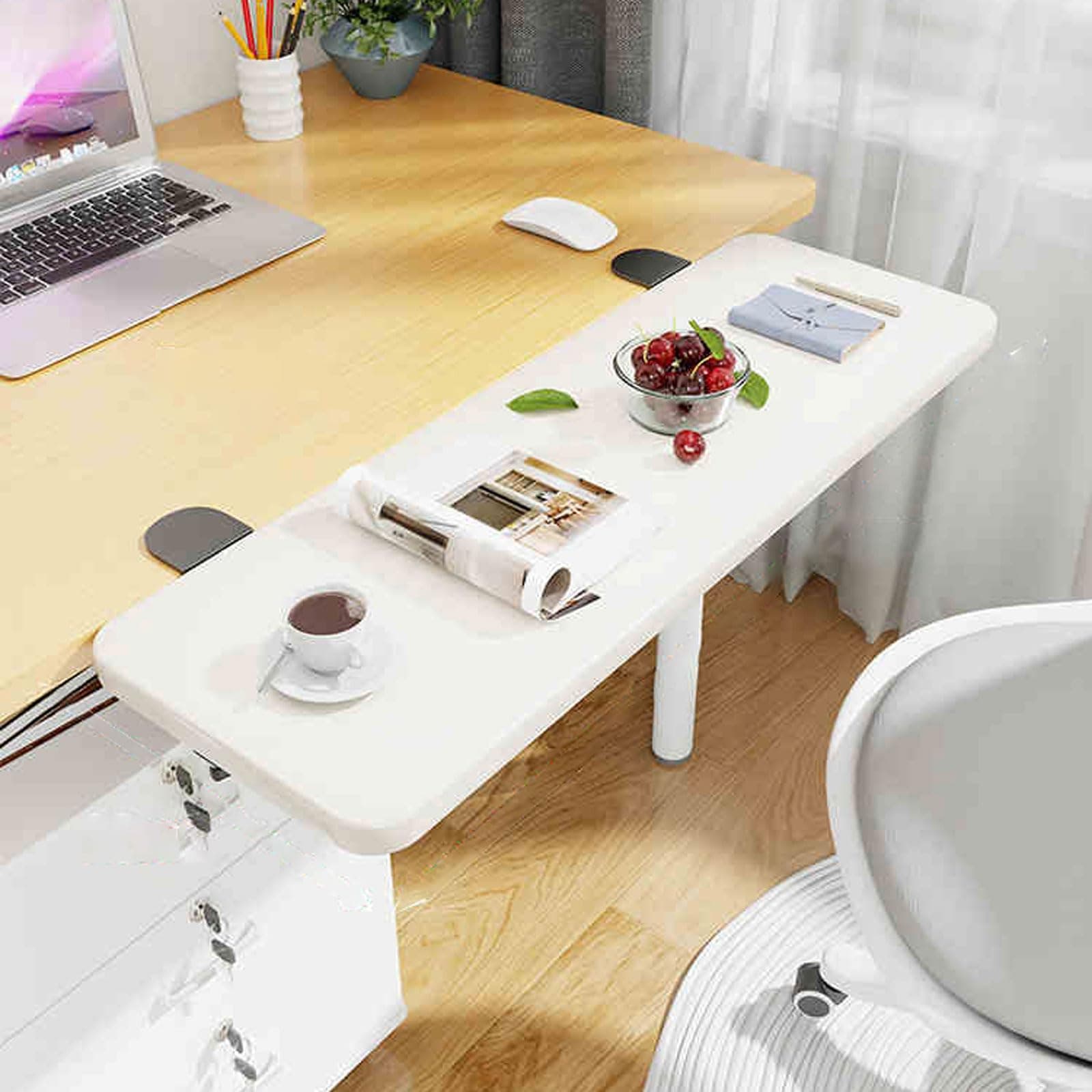 Desk Extender Tray,Ergonomics Desk Extender,Foldable Desk Extender,Keyboard Extension Table,Clamp On Keyboard Table Mount,Table Extender,Sturdy,Easy To Install,For Home And Office