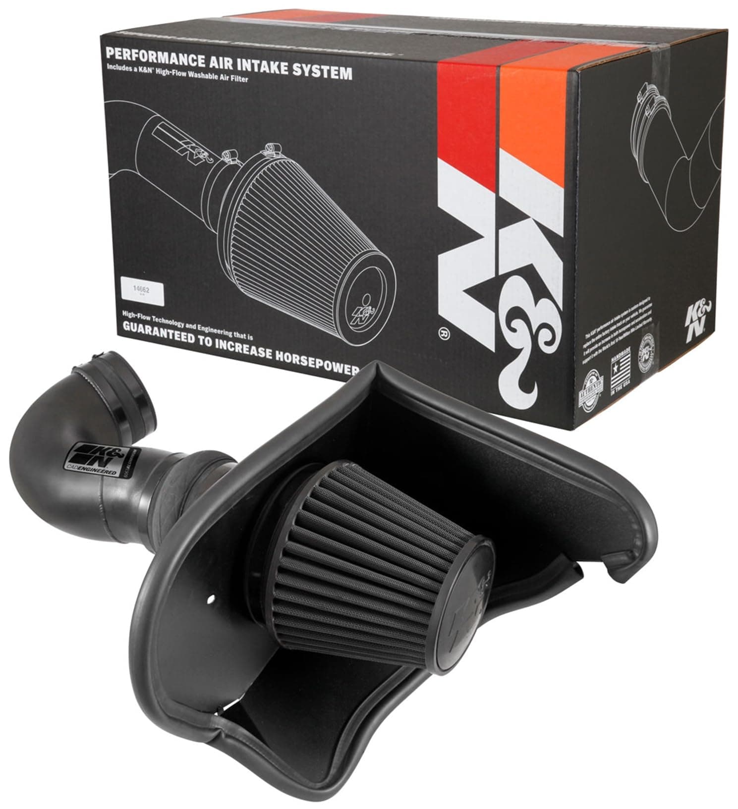 K&N Cold Air Intake Kit: High Performance, Increase Horsepower: Compatible with 2016-2019 Chevy Camaro SS, 6.2L V8, 71-3092