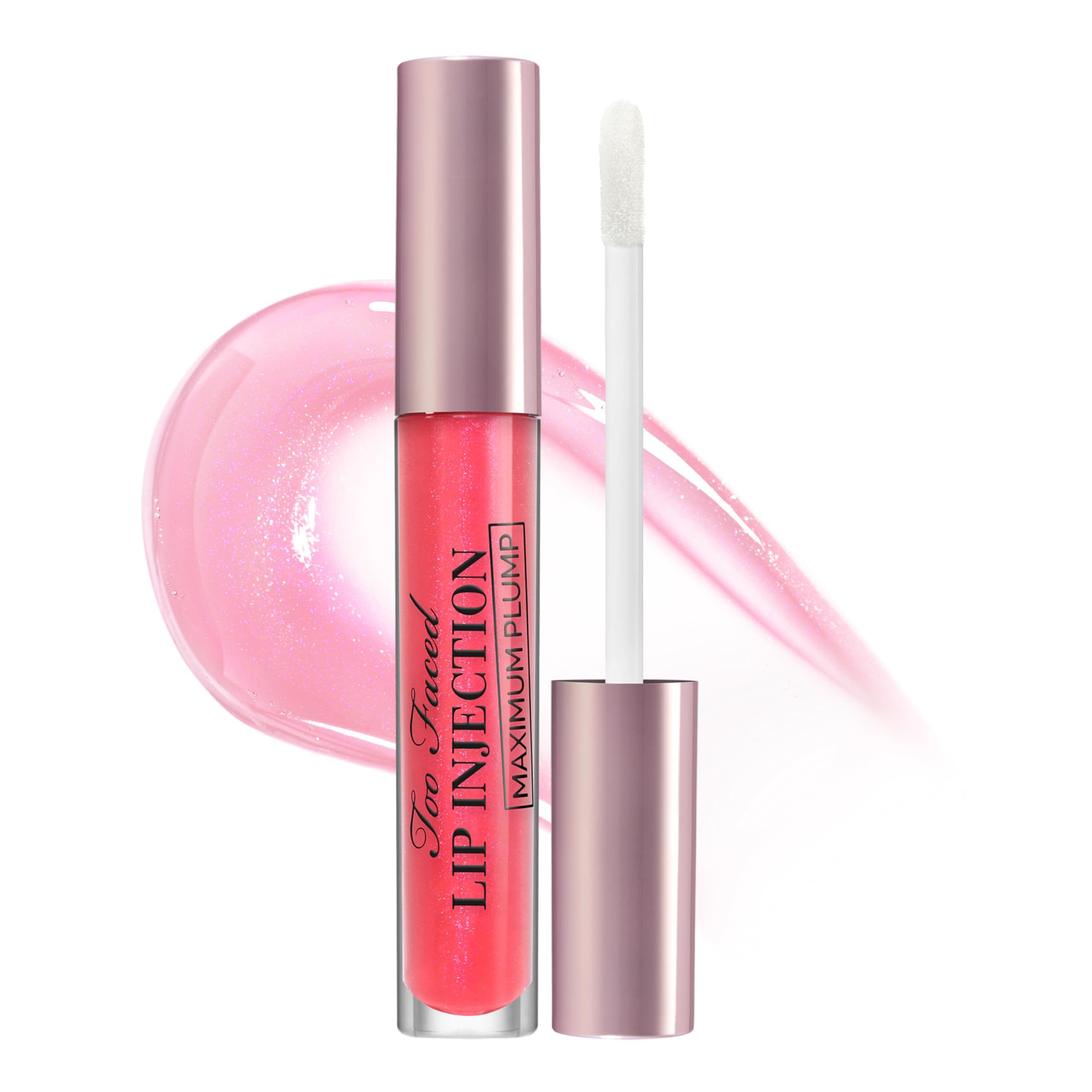 Too Faced Lip Injection Maximum Plump Extra Strength Lip Plumper Gloss | Hydrating, Volumizing, + Plumping, 0.14 Fl Oz