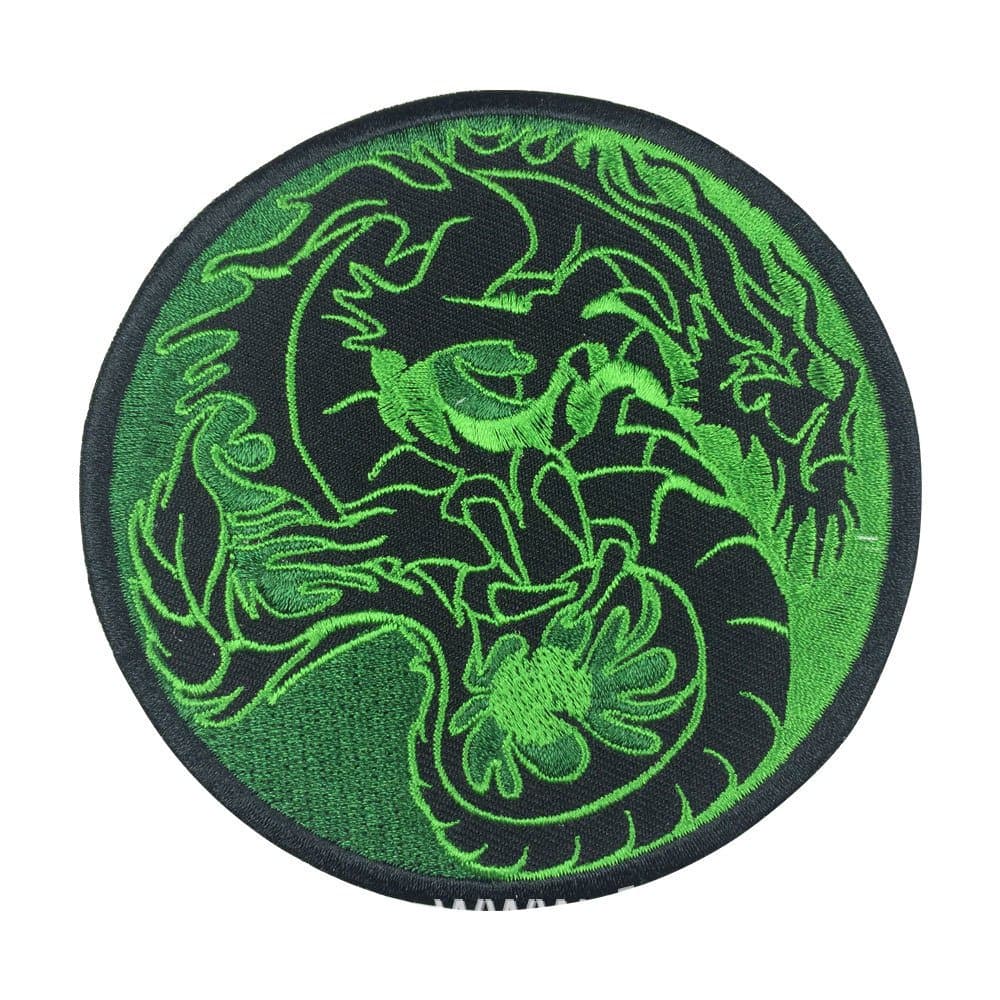 Green Dragon Patch Embroidered Iron On Patch sew on patches Badge Punk Patch