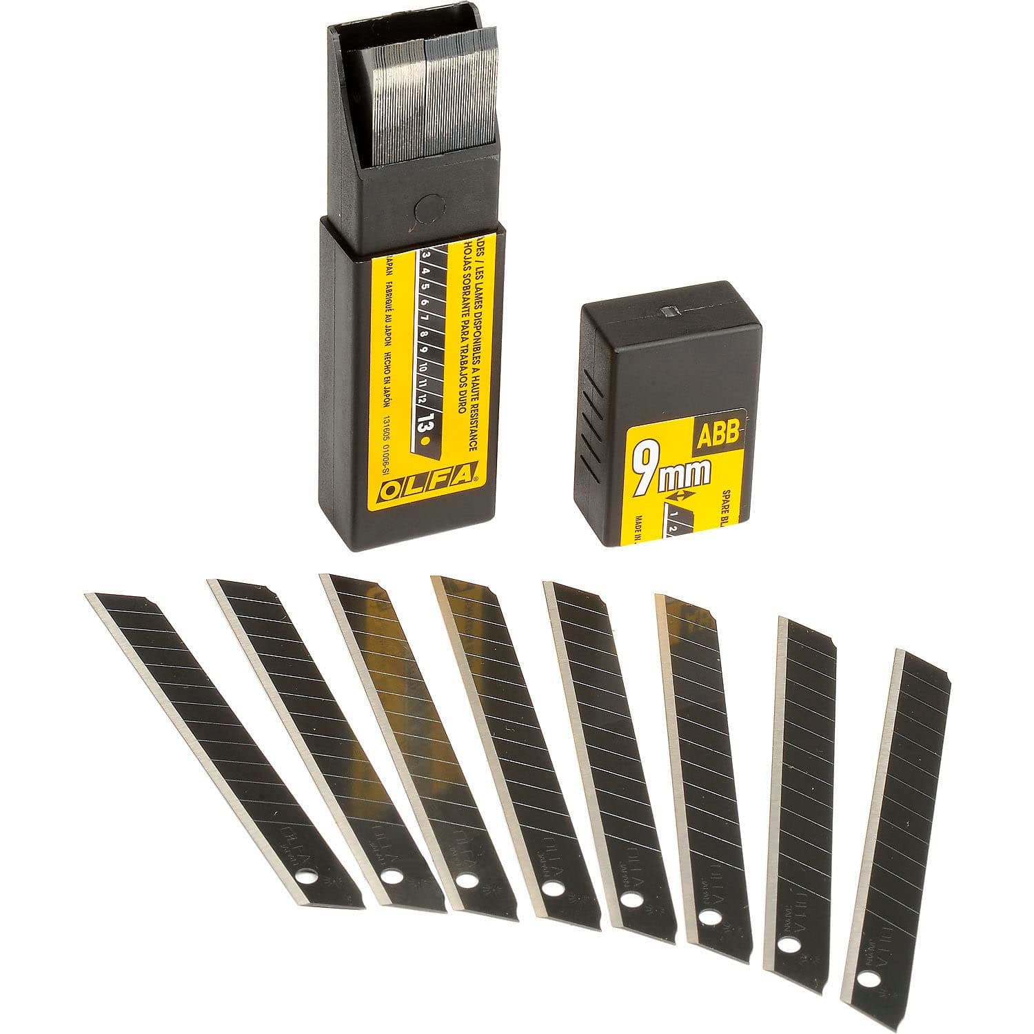 9mm Snap Off Replacement Blades, 50 Blades (650 Segments) ABB-50B - Ultra-Sharp Black Utility Knife Replacement Blades, Fits most 9mm Utility Knives