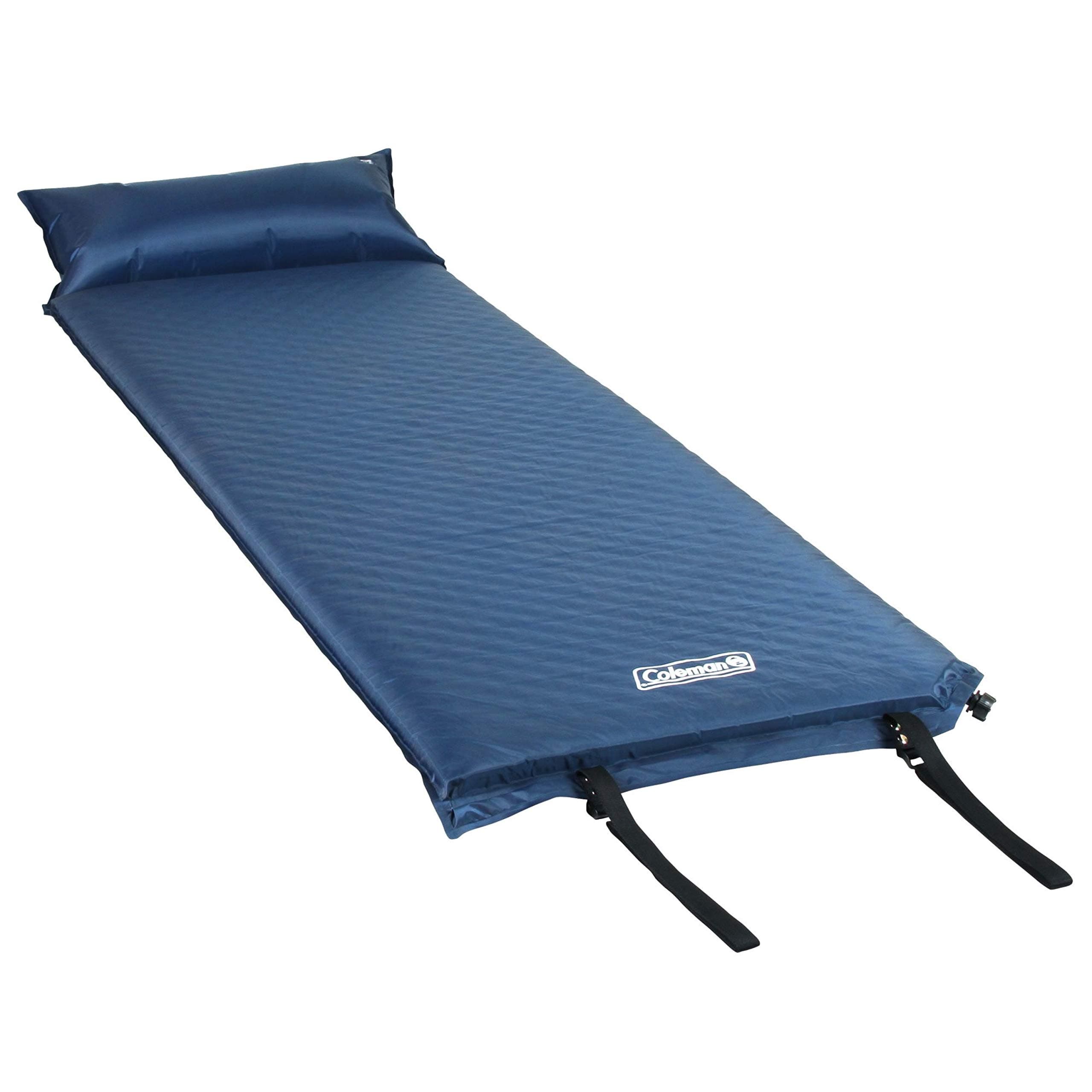 Self-Inflating Sleeping Pad with Pillow, Lightweight Inflatable Camp Pad with Extra Support & Quick Deflation, No Air Pump Needed