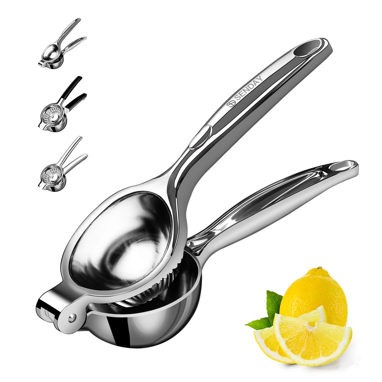 Lemon Squeezer Stainless Steel Manual Fruit Squeezer, Citrus Squeezer Fruit Juice Reamer Fast Handle Press Tool, Manual Juicer Perfect for Juicing Oranges, Pomegranate, Lemons & Limes