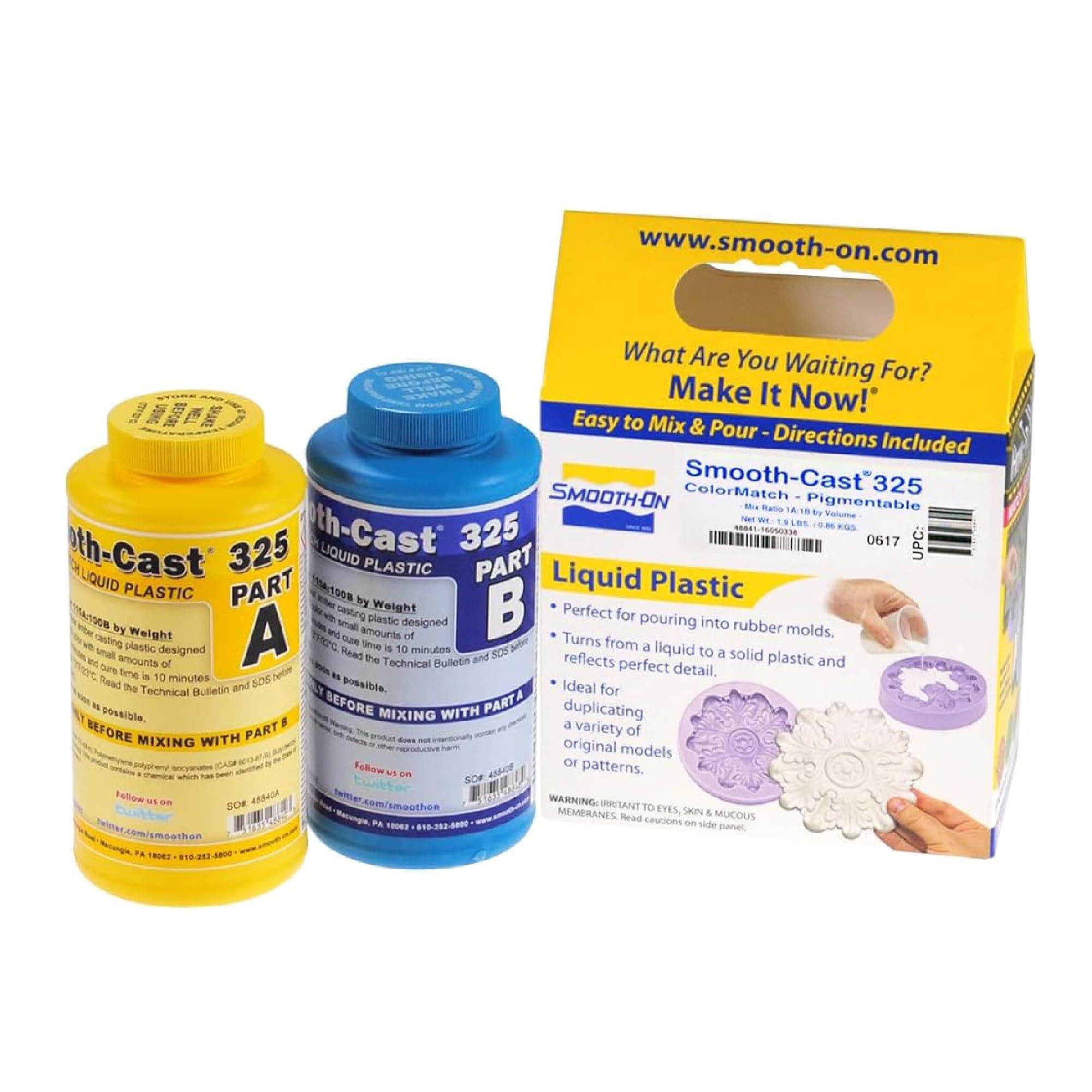 Smooth-On - Smooth-Cast™ 325 ColorMatch™ Series: Low Viscosity Liquid Plastic Casting Resin - Pint Unit