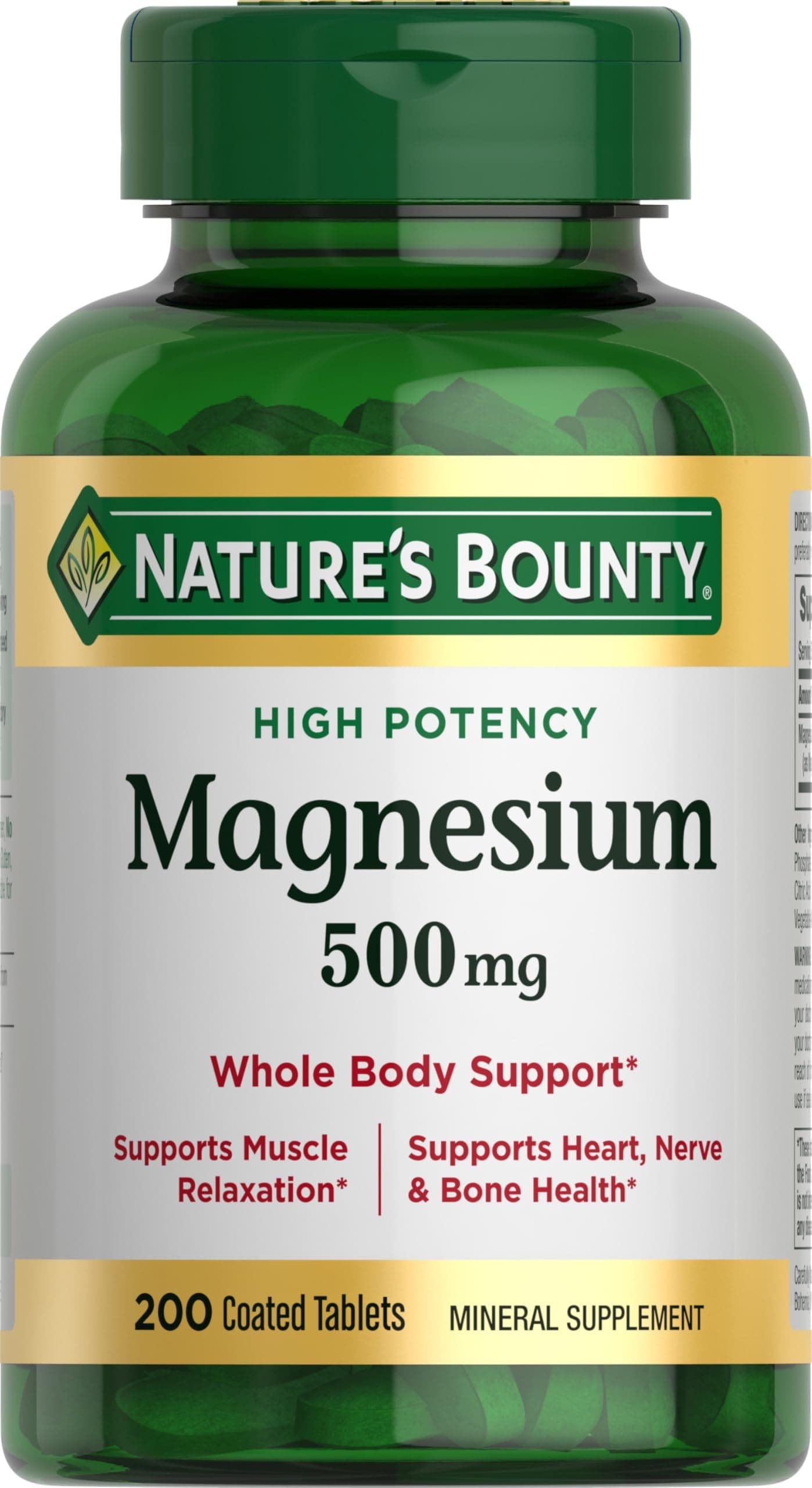 Magnesium- 500mg, 200 Tablets