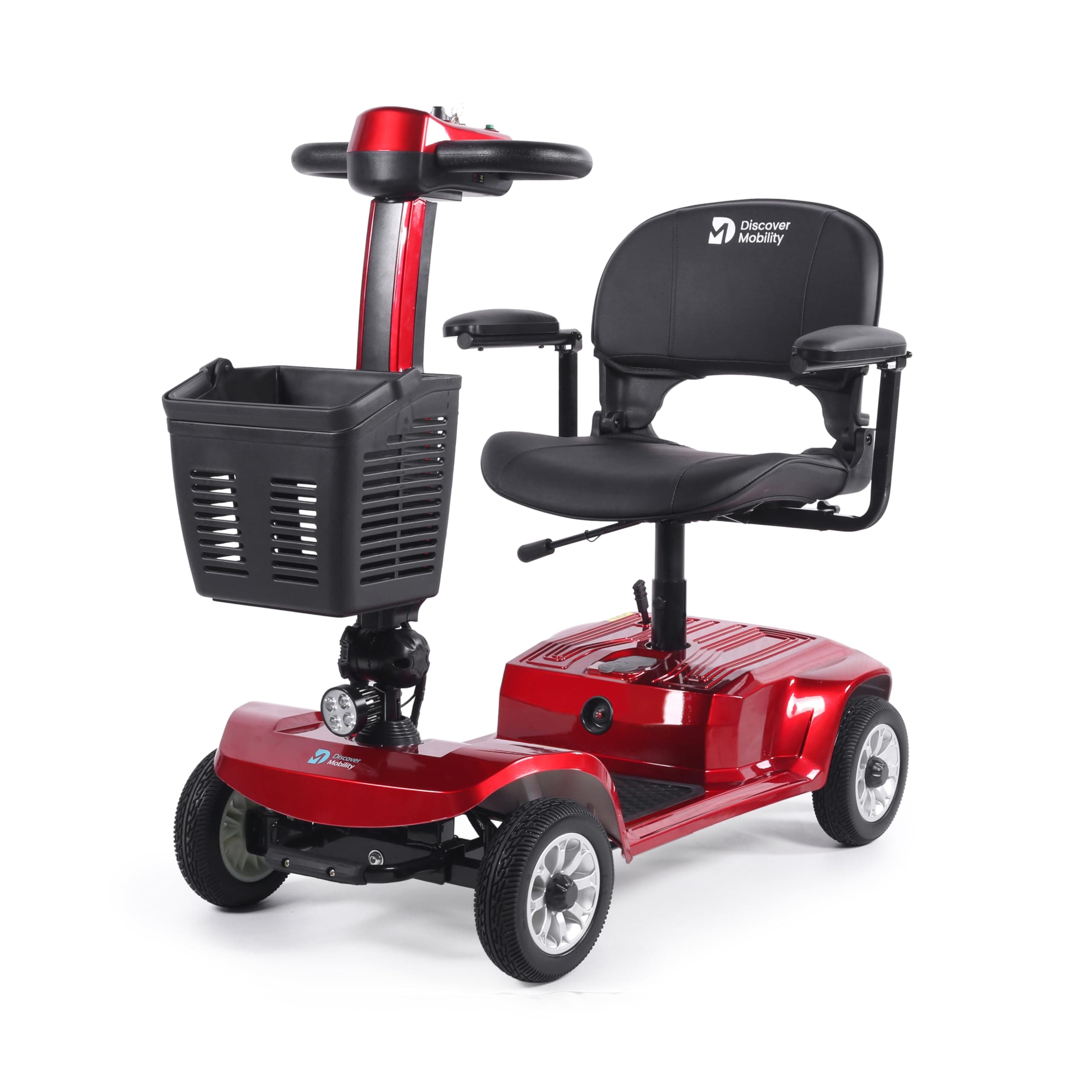 Discover MobilityGlide 4mph Mobility Vehicle Device Buggy with 12 AH Battery (Red)
