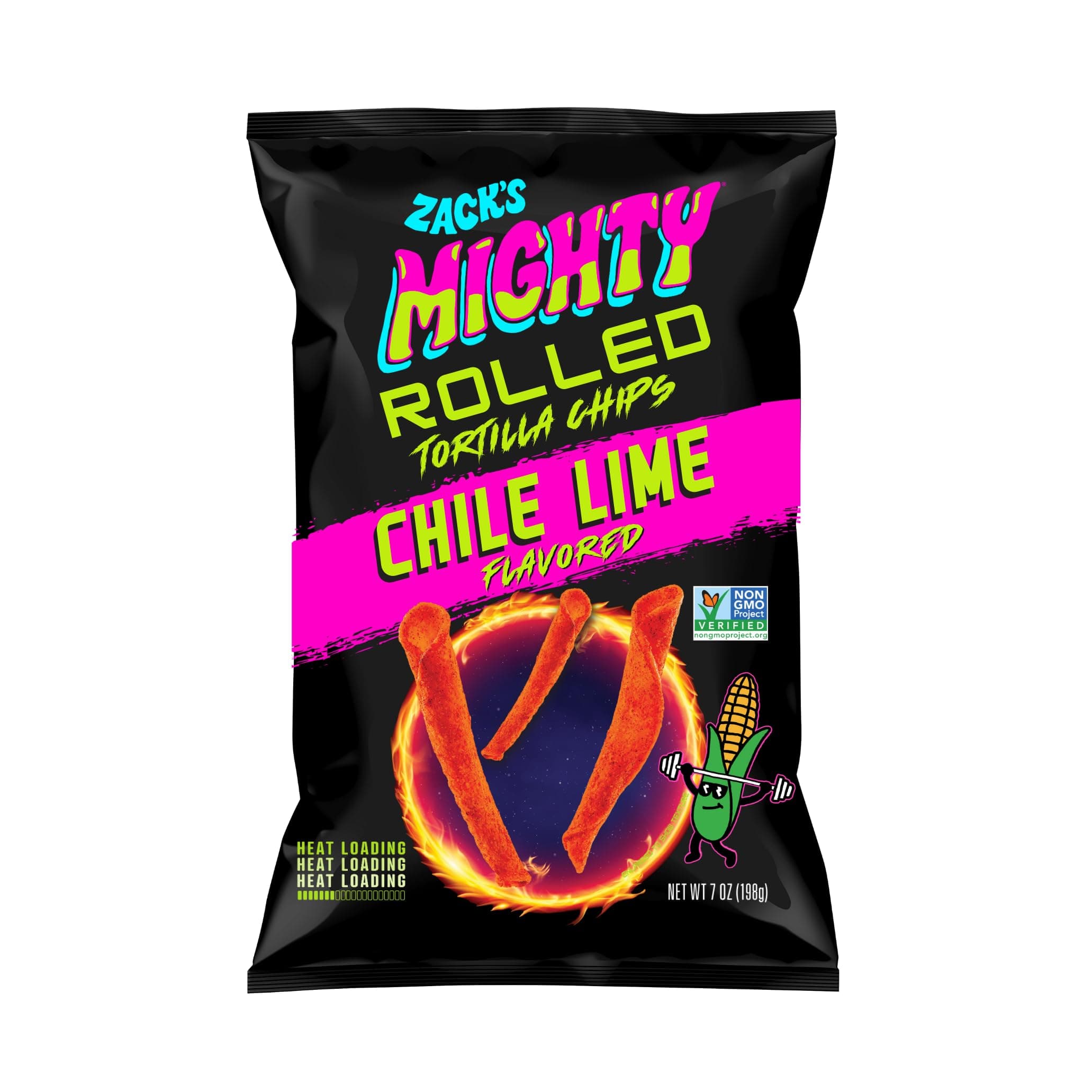 Zack'S Mighty Chile Lime Rolled Tortilla Chips, 7 Oz