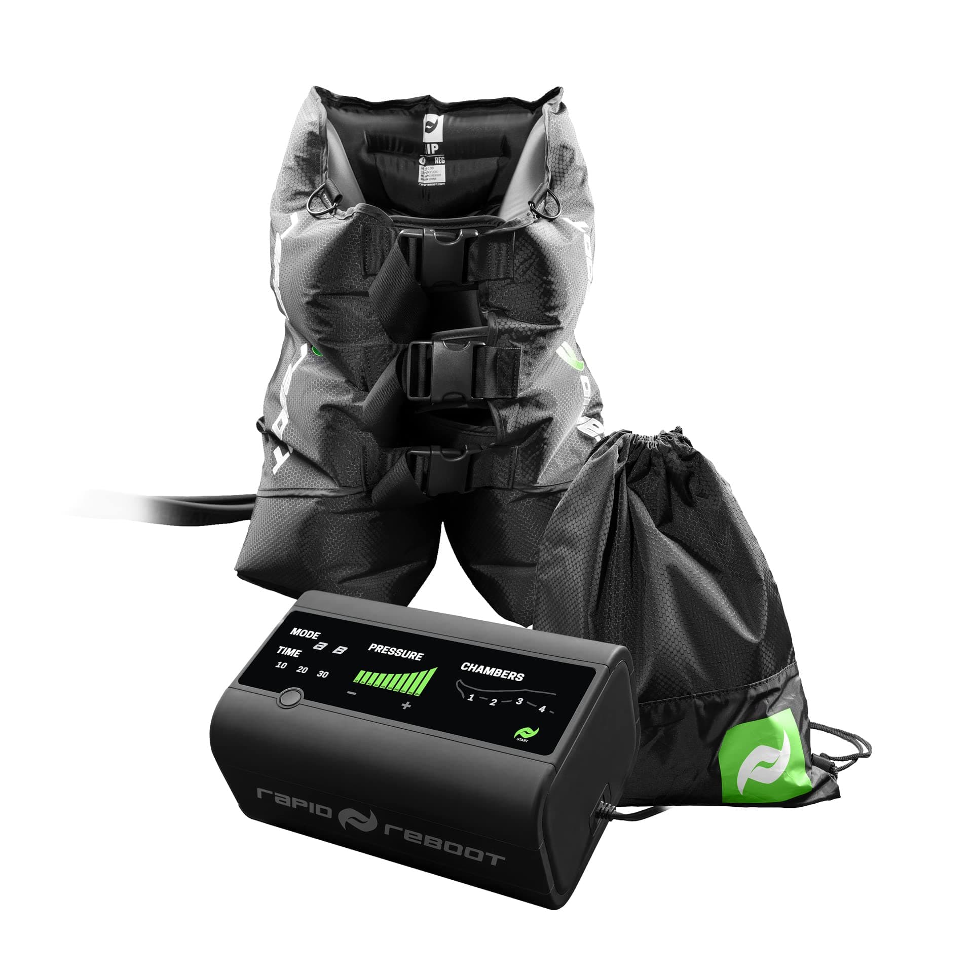 Rapid Reboot Recovery Hip System: Compression Hip Shorts, & Classic Pump. Sequential, Dynamic air Compression for Massage Therapy, Improved Circulation and Faster Workout Recovery. (Regular)