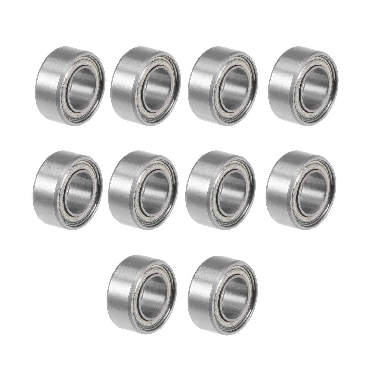 Donepart Precision MR52ZZ Small Bearings, 2mm ID 5mm OD 2.5mm Width, MR63ZZ Double Shielded Deep Groove Micro Bearing, Premium Quality for Small-Scale Applications (10)
