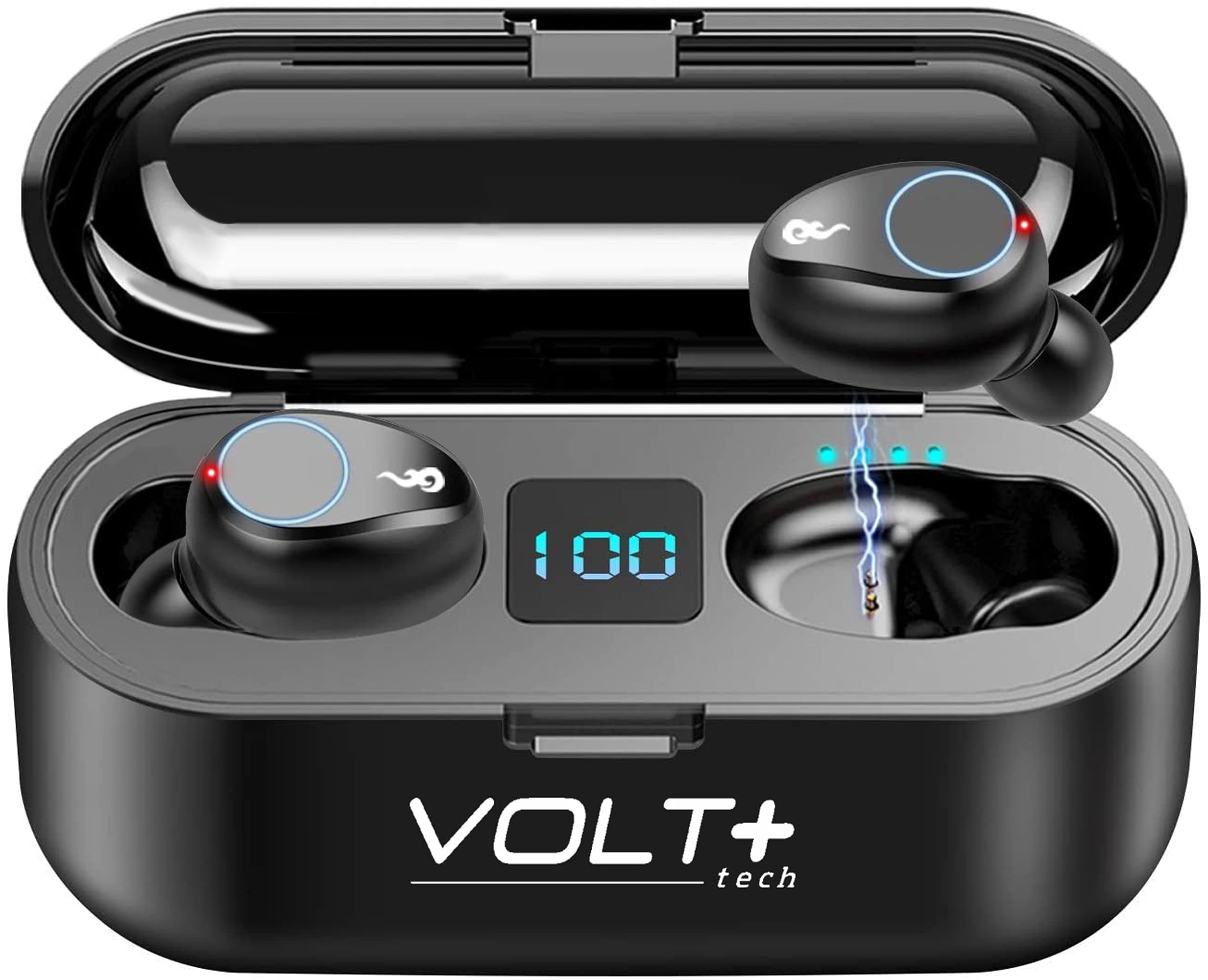 Wireless V5.3 Bluetooth Earbuds Compatible with Samsung Galaxy A15 5G and 2,000Mah PowerBank LED Display, Mic 8D Bass IPX7 Waterproof/Sweatproof