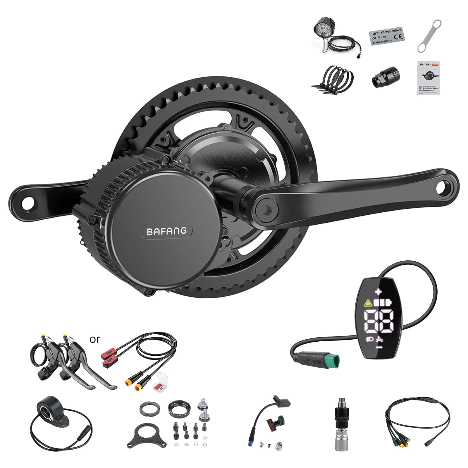 BAFANG 750W Mid Drive Kit,Mid Drive Ebike Conversion Kit Brushless Upgraded Motor with LCD Digital Display Chainring for Commuter Bike,Recumbent Trike,Mountain Bike,Cargo Bike