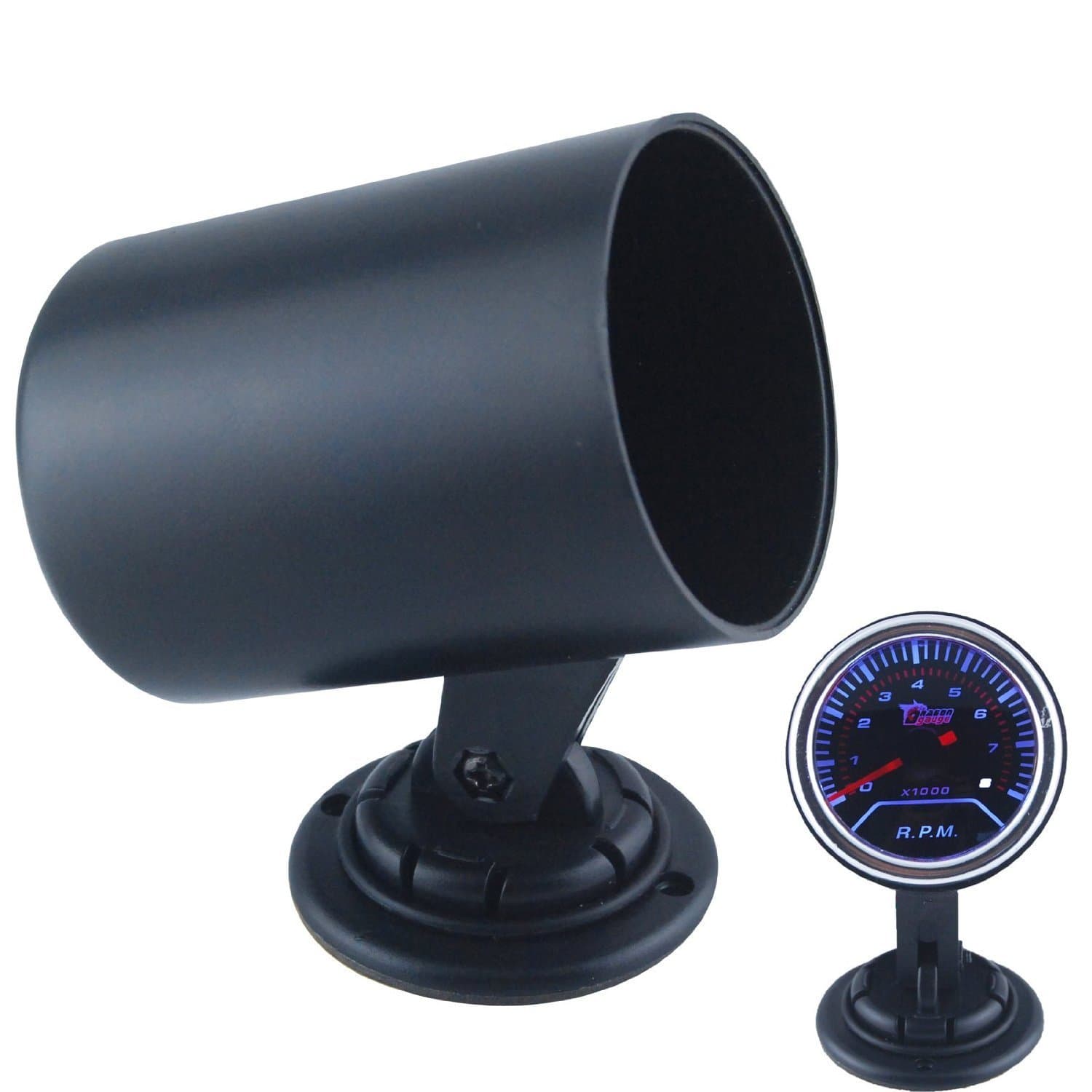 Add On Refitting Heavy Duty Single Hole Dash Mount Swivel Cradle Pod Cup Holder Black ABS Plastic for 2" 52mm Gauge Meter