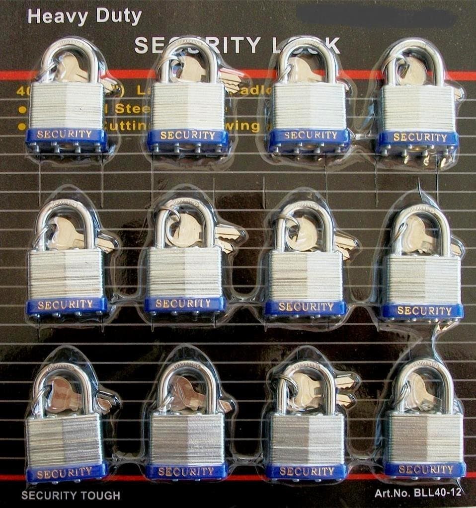 CHIPL33 1 inch (30 mm) x 12 Piece Laminated Lock