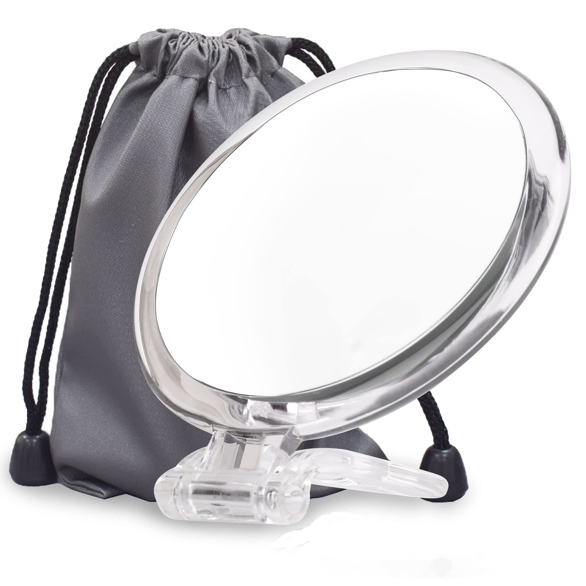 20X Magnifying Mirror, 6 Inch, Two Sided Hand Mirror, 20X/1X Magnification, Folding Makeup Mirror with Handheld/Stand, Use for Makeup Application, Tweezing, and Blackhead/Blemish Removal.