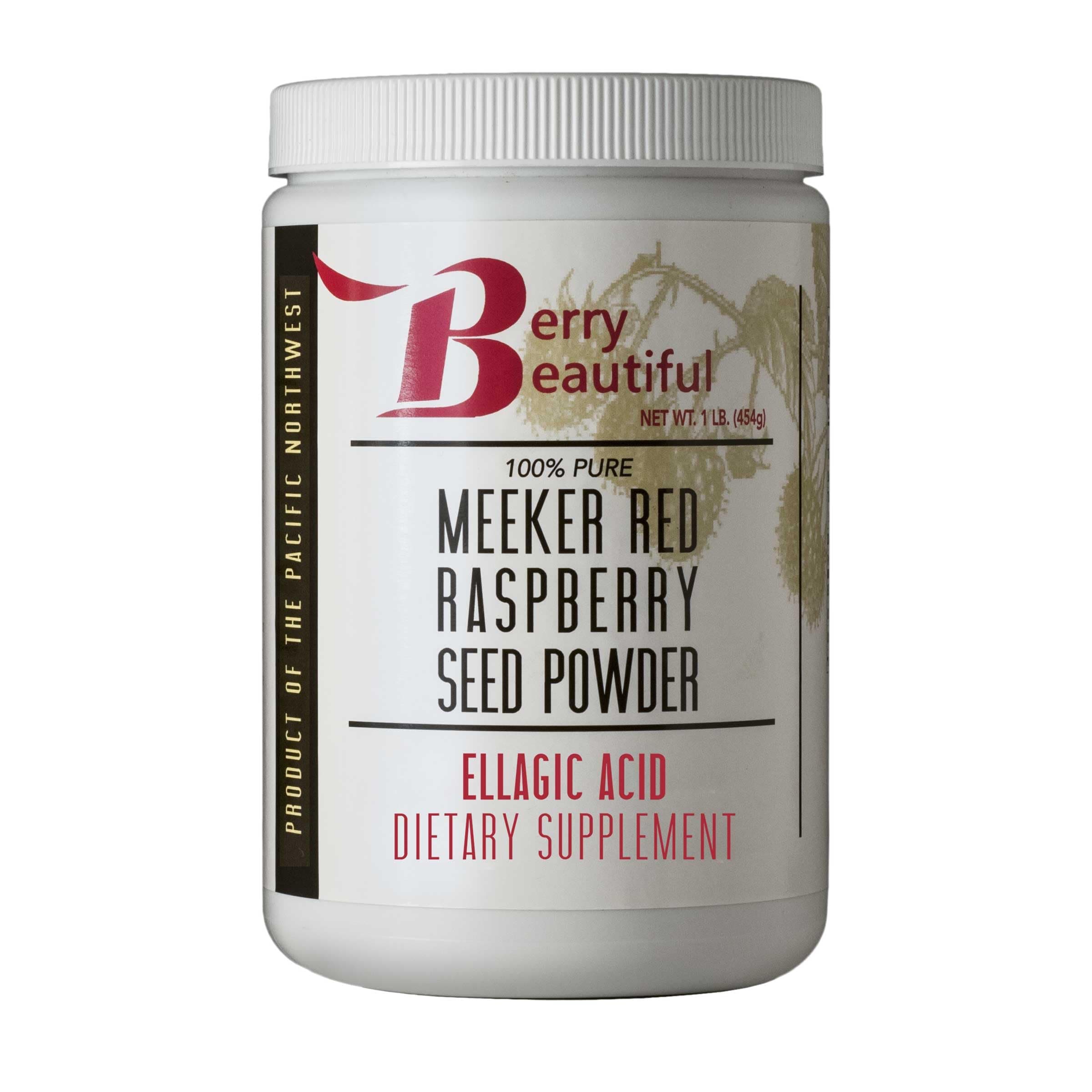 Meeker Red Raspberry Seed Powder - Natural Source of Ellagic Acid and Fiber - Locally Milled from US-Grown Raspberry Seeds - 1 lb / 454 g