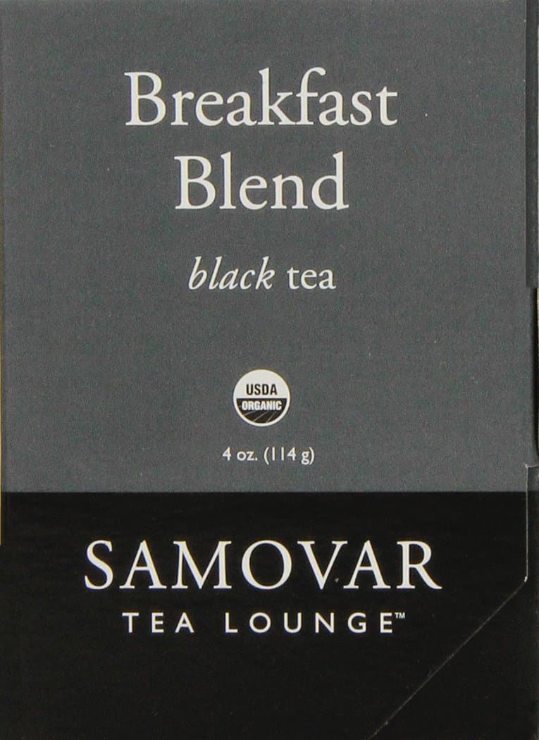 Samovar Tea Lounge Organic Black Tea, Breakfast Blend, 4 Ounce