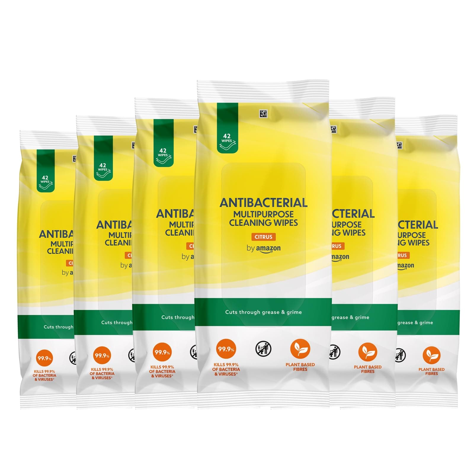 by Amazon Multipurpose Cleaning Wipes Citrus, 252 wipes 42 count (Pack of 6)