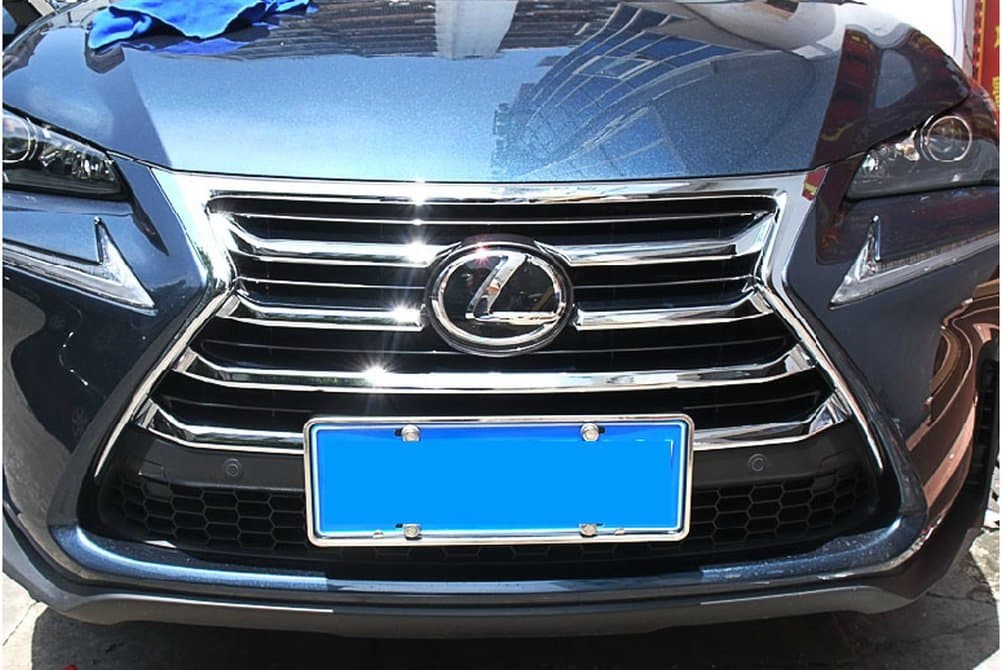 Generic Chrome Front Center Grill Grid Grille Trim Cover 7pcs for Lexus Nx200t Nx300h 2015