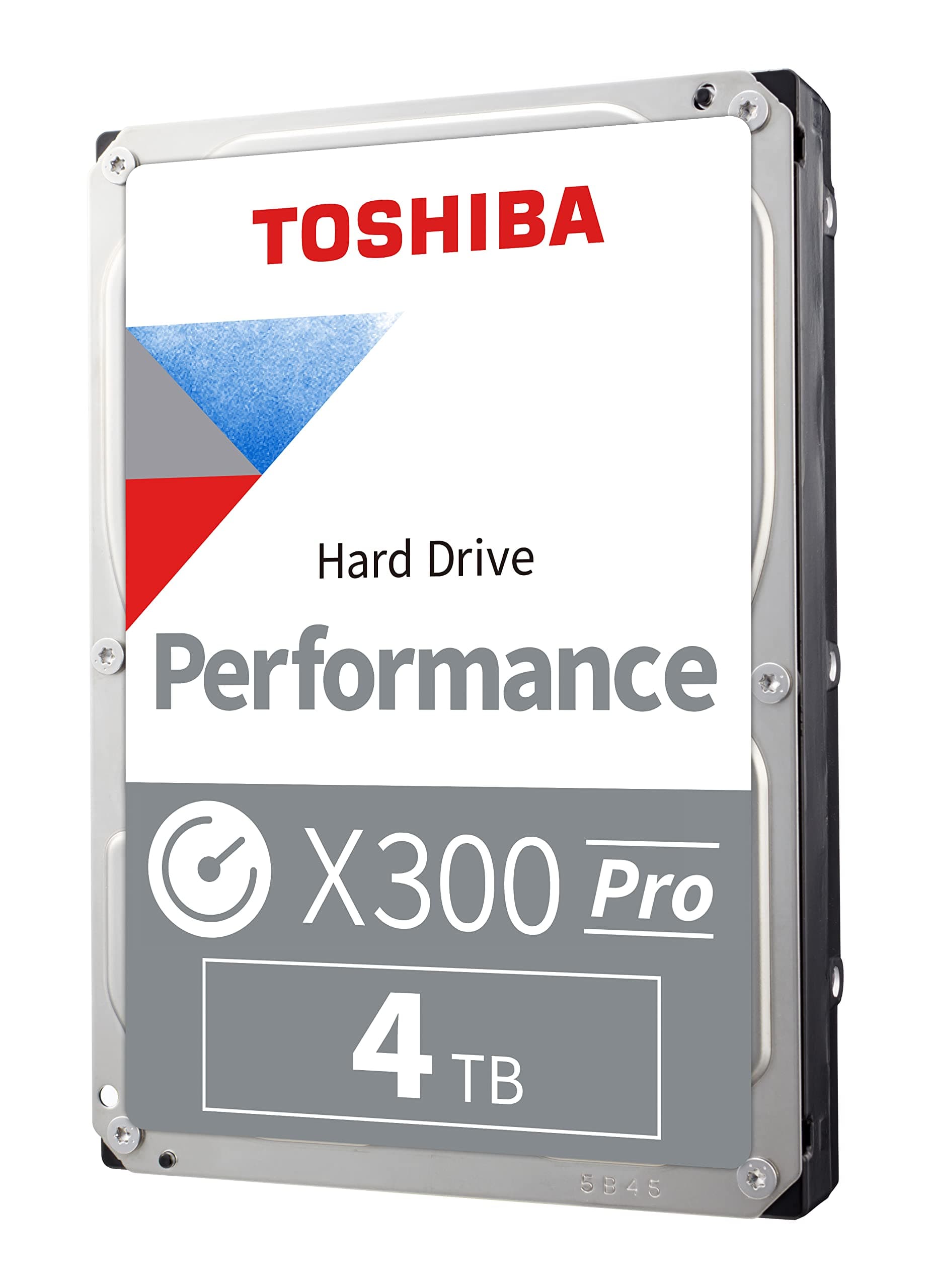 Toshiba X300 PRO 4TB High Workload Performance for Creative Professionals 3.5-Inch Internal Hard Drive – Up to 300 TB/Year Workload Rate CMR SATA 6 GB/s 7200 RPM 512 MB Cache - HDWR740XZSTB