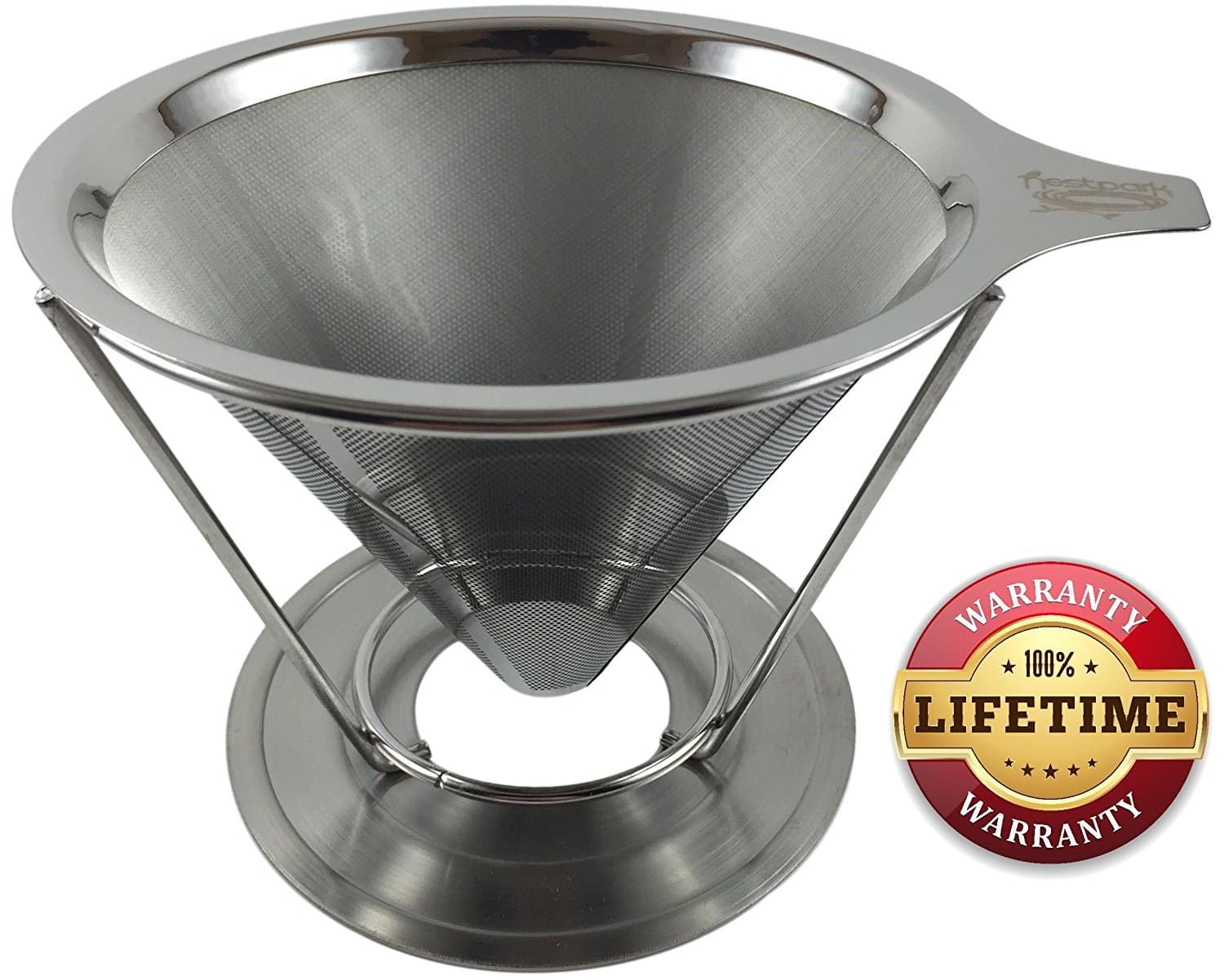 Single Cup Scoop Coffee Maker, Personal Single Serve, Save Money & Make Your Own Coffee, Lifetime Warranty, Premium Pour Over Coffee Dripper & Brewer. Fast, Easy To Use & Easy To Clean. By Nestpark
