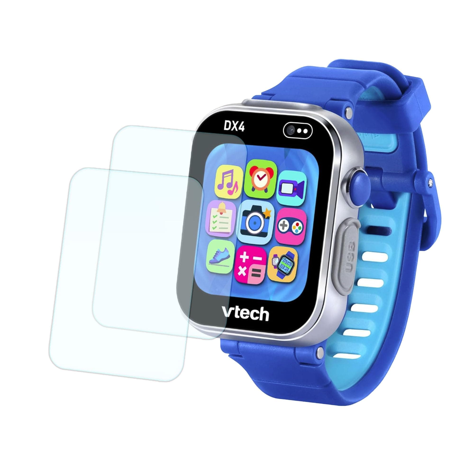 xcivi 2 Pack Screen Protector Only for VTech KidiZoom Smartwatch DX4, Tempered Glass Screen Protector for Smartwatch DX4