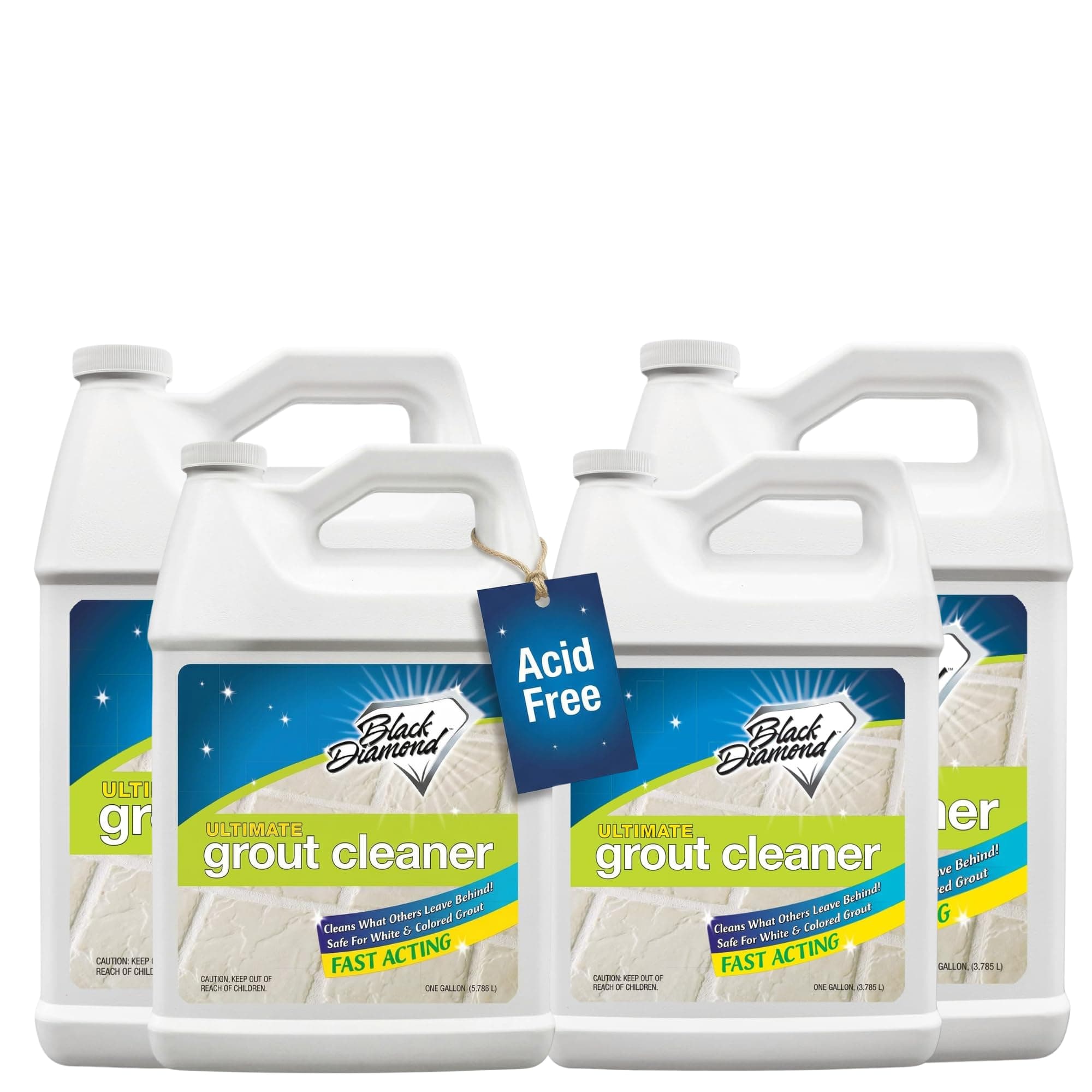 Black Diamond Stoneworks ULTIMATE GROUT CLEANER: Best Cleaner for Tile,Ceramic,Porcelain, Marble Acid-free Safe Deep Cleaner & Stain Remover for Even the Dirtiest Grout. (4-Gallons)