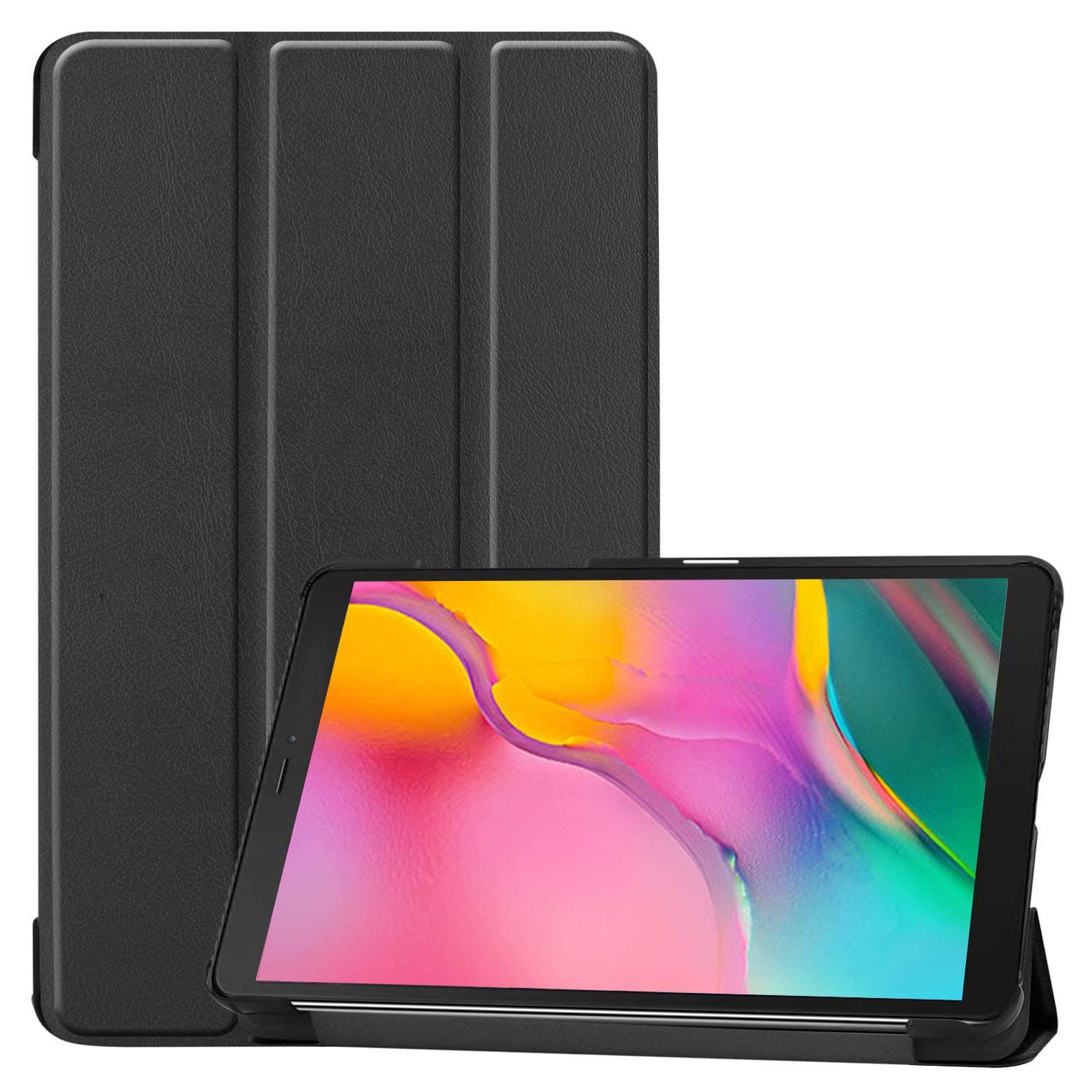 ProCase Galaxy Tab A 8.0 2019 Case T290 T295, Slim Light Cover Trifold Stand Hard Shell Folio Case for 8.0 inch Galaxy Tab A 2019 Without S Pen Model SM-T290 (Wi-Fi) SM-T295 (LTE) –Black