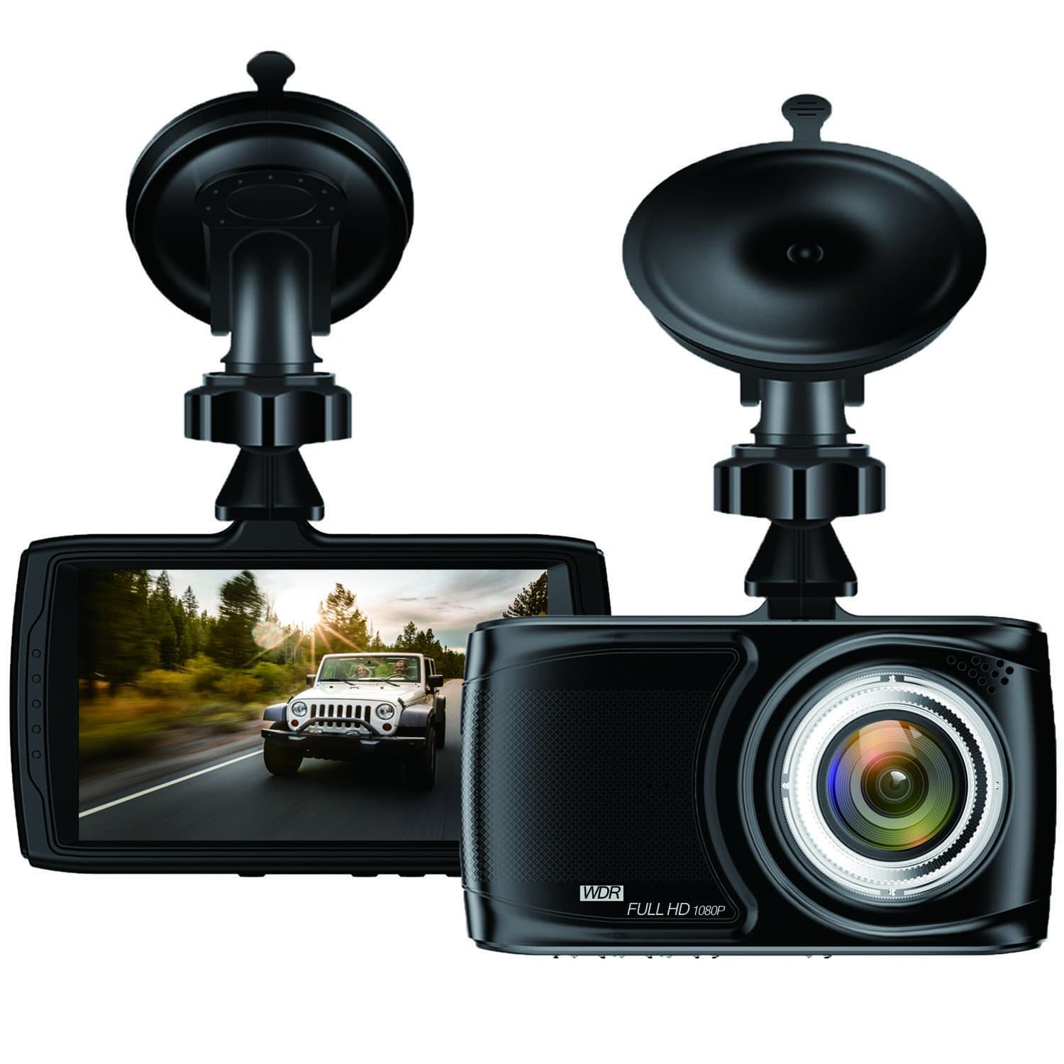 OKEEY Dash Cam Full HD 1080P Car Dash Camera 3.5" LCD Screen Dashcam for Cars Front with Night Vision Without SD Card Included - 170°Wide Angle, G-sensor and Loop Recording