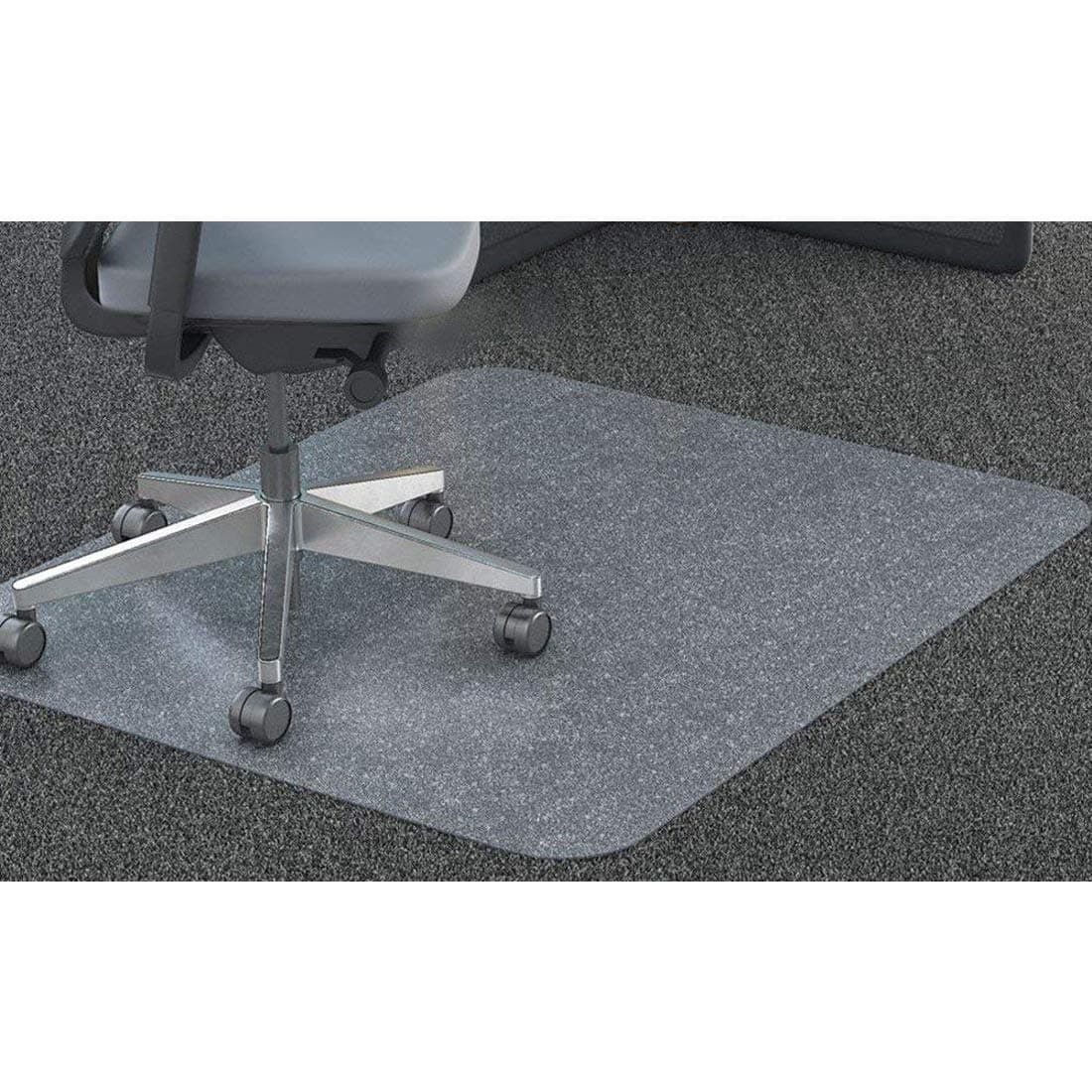 Clear Chair Mat for Low-Medium Pile Carpet Floors, 75x120cm (2.5'x4'), Rectangular, High Impact Strength, Non-Slip, Non-Recycling Material