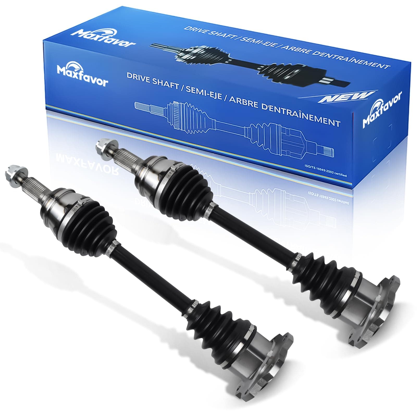 Maxfavor CV Axle Front Pair Fit for 1995-2006 Chevy Tahoe CV Axles Joint Shaft Assembly 1995 1996 1997 1998 1999 2000 2001 2002 2003 2004 2005 2006 Left Right Driver Passenger Side