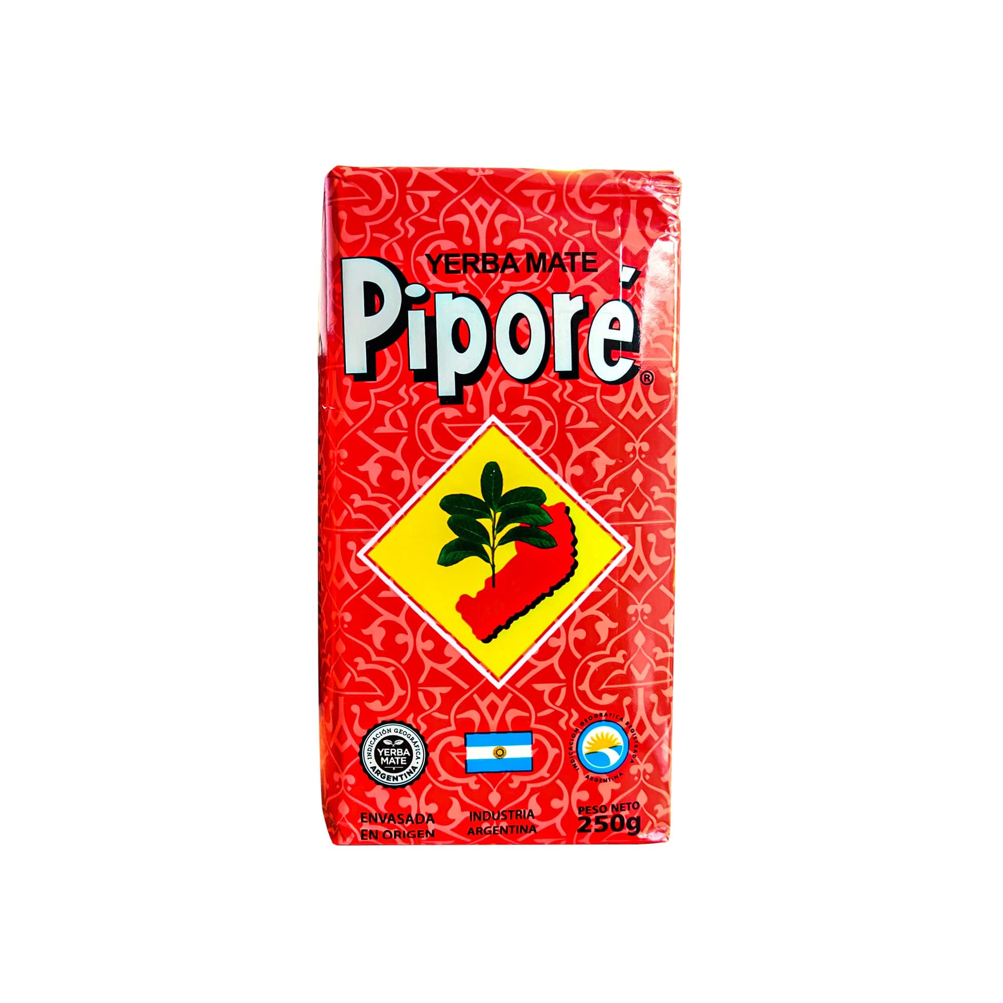 Yerba Mate Red Packet Despalada Organic Original Hot and Cold Tea Gluten Free Gives Energy Improves Strength Immune System Unique Flavour (250 Grams)