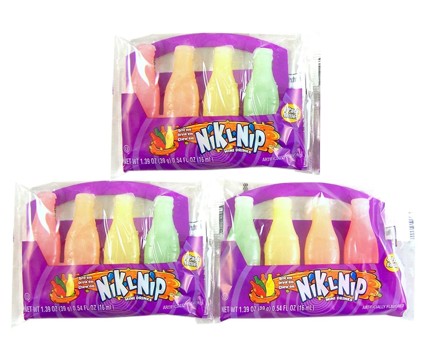 rusepin NIK L NIP Mini Drinks Candy (1.39oz) - Pack of 3