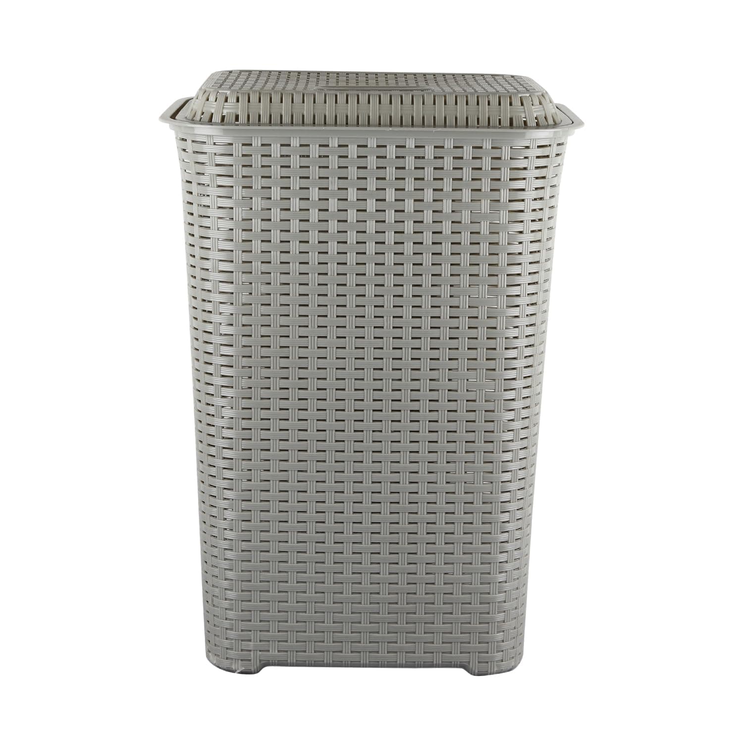Cello Eliza Plastic Laundry Basket, 50 Litres, Light Grey