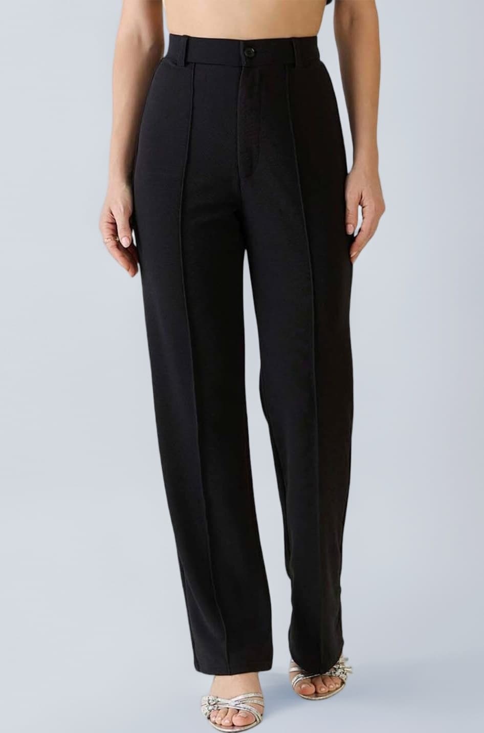 KOTTY Women Polyester Blend Solid Trousers