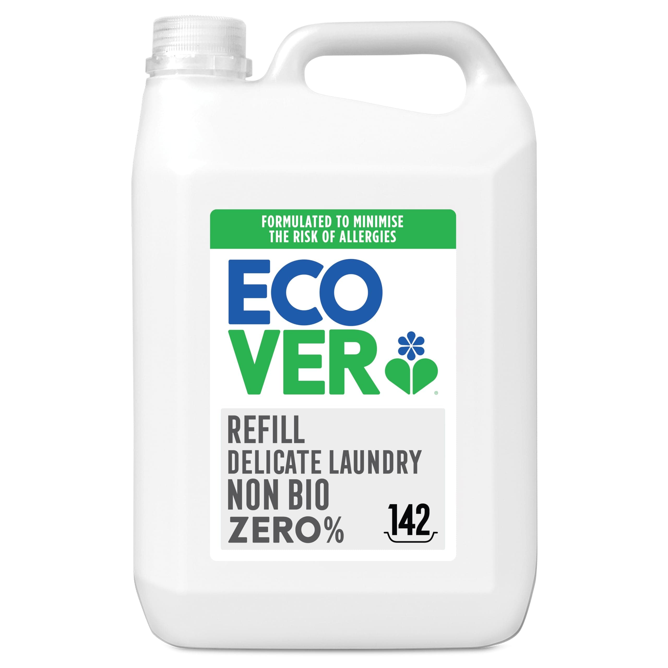 Zero Non-Bio Laundry Detergent Refill, For Sensitive Skin, Baby Laundry Washing Liquid, 142 Washes, 5L