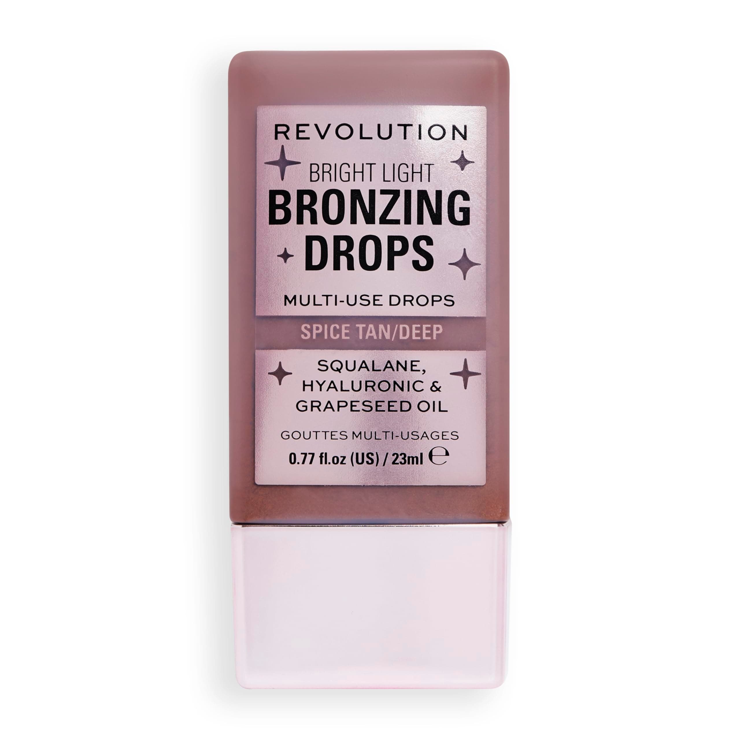 Bright Light Bronzing Drops, Bronze & Glow for Face & Body, Infused with Hyaluronic Acid, Vegan & Cruelty-Free, Bronze Summer, 0.77 fl oz