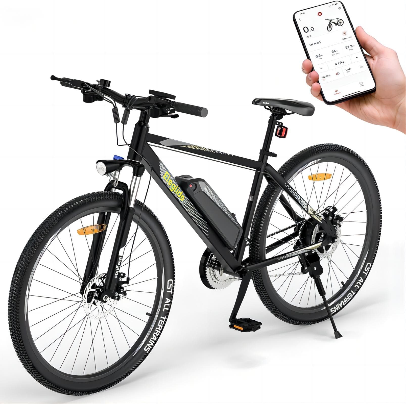 Eleglide Electric Bike, M1 Plus 29'' E Mountain Bike, Electric Bicycle for Adults, Commute E-bike with 12.5Ah Removable Battery, LCD Display, Dual Disk Brake, Specialist 21 Speed (Inches, 29)