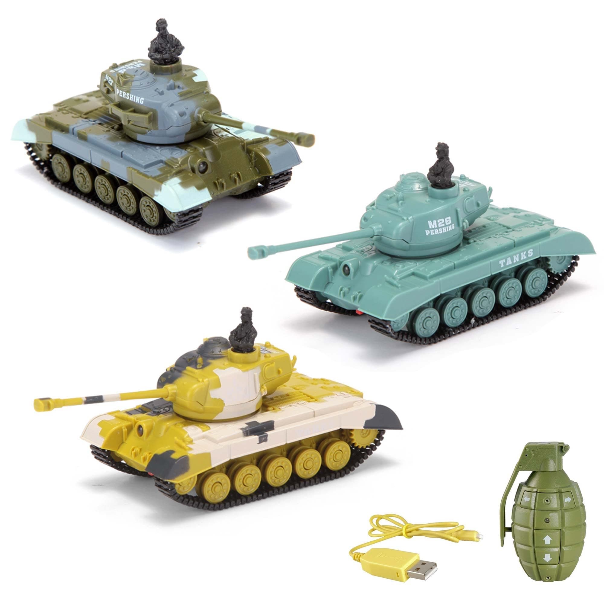 HSP HimotoRC Mini Remote Controlled Tank with Shooting Simulation Sound, Lighting, 1:77 Model Scale, Complete Set Including Remote Control
