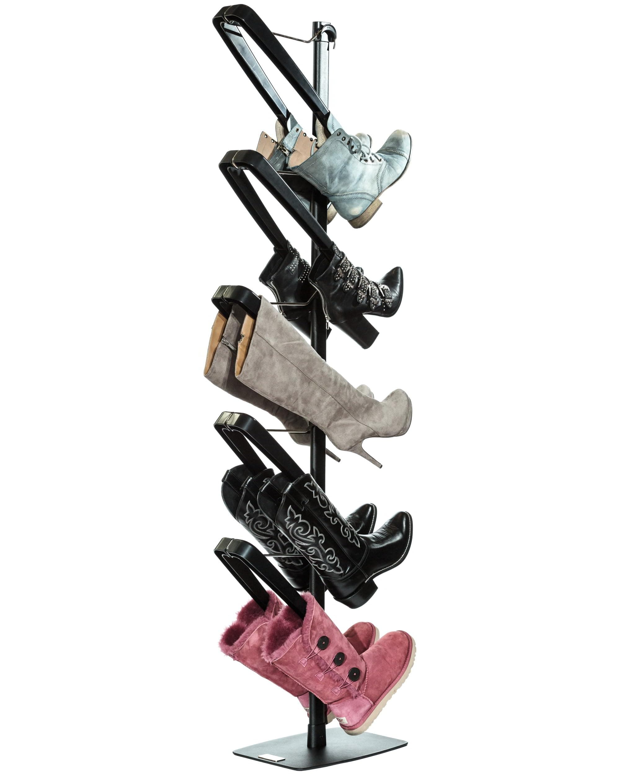 Boot Butler Standing Boot Rack – As Seen On Rachael Ray – Clean Up Your Floor & Protect Your Boots – 5-Pair Boot Storage Organizer & Boot Shaper/Tree