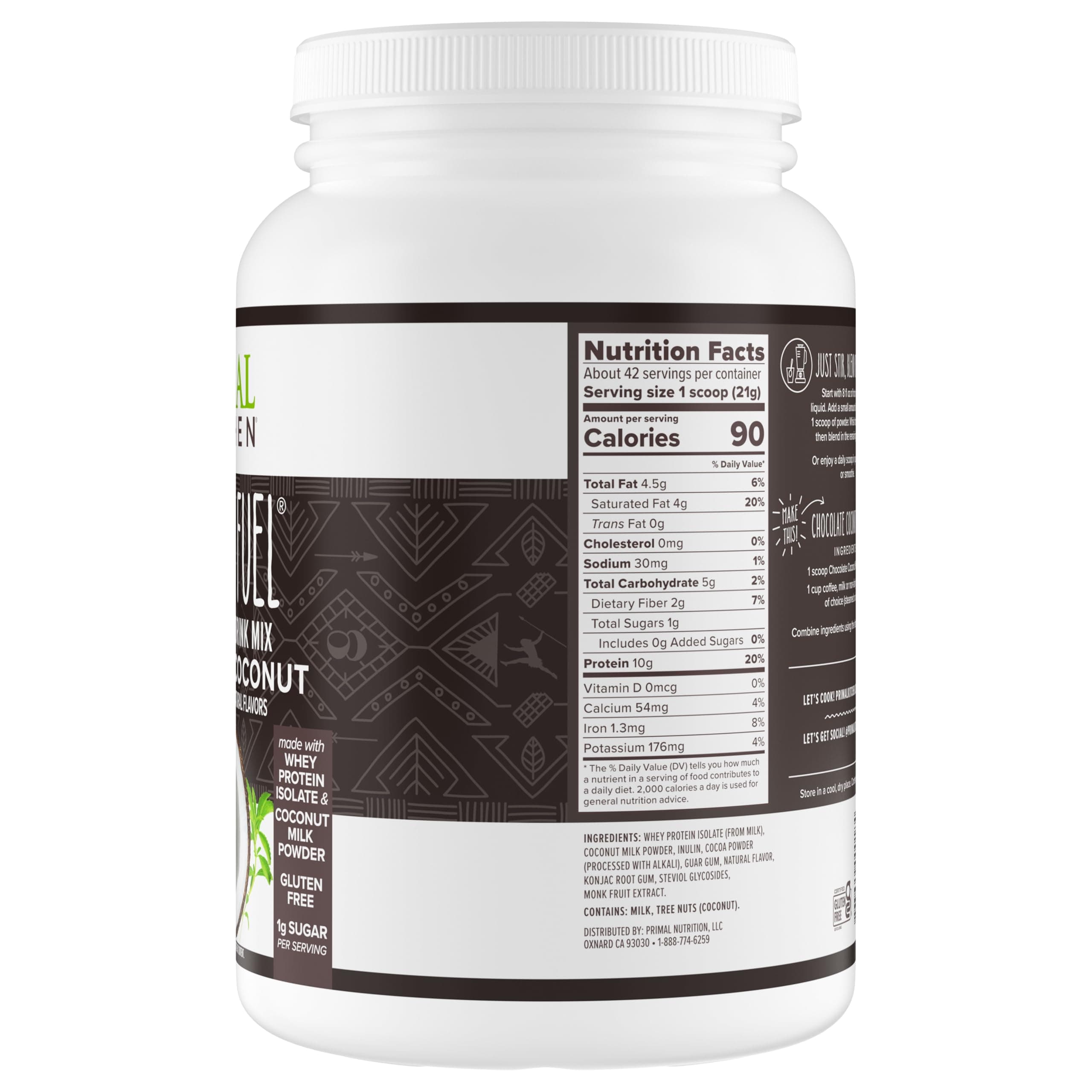 Primal Kitchen - Fuel Low-Carb Meal Replacement Shake Chocolate Coconut