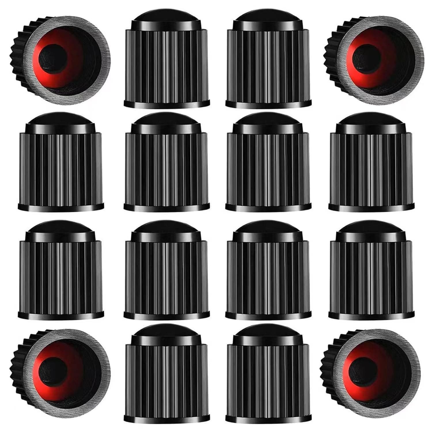 Tire Valve Stem Caps The Upgraded Version has a Sealing Ring for Car, Motorbike, Trucks, Bike, Bicycle (Black) (24)