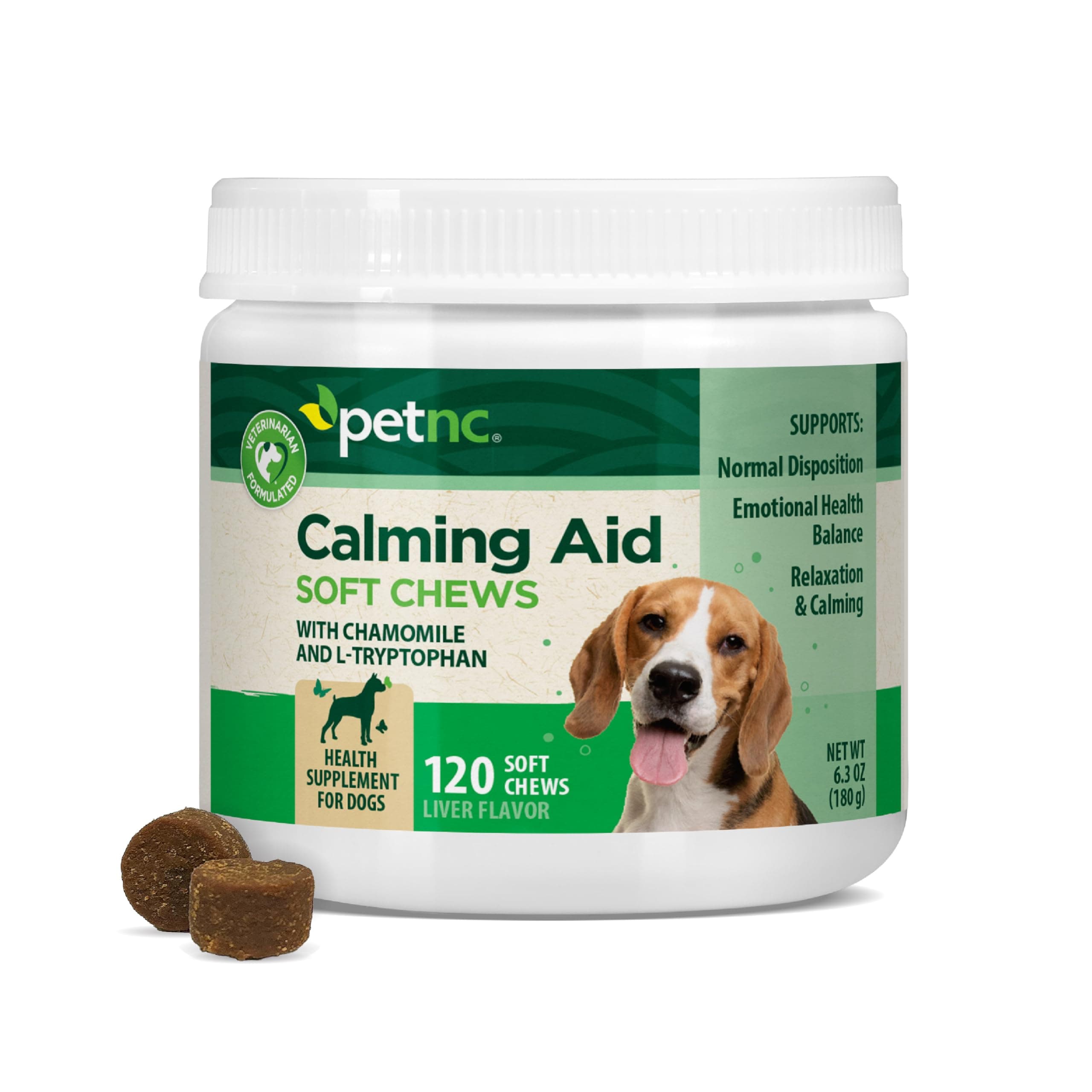 Calming Aid Soft Chews for Dogs, 120 Count