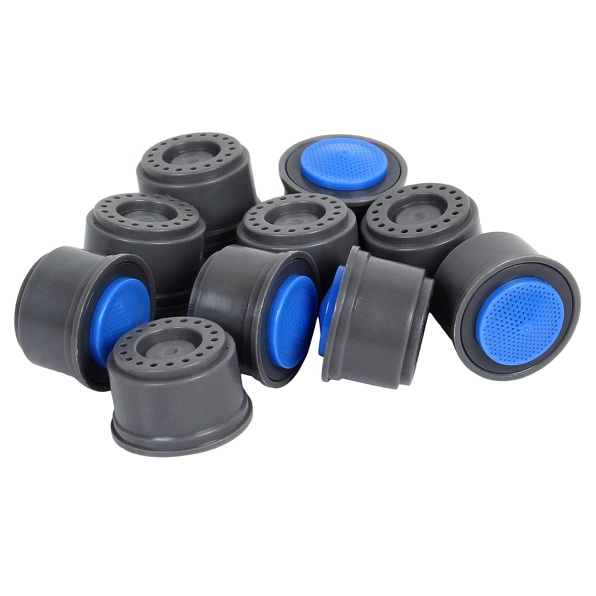 10 Pcs Plastic 3 LPM Water Saving Nozzles Replacement | Water Saving Aerator | Water saving Nozzle for kitchen taps - Color: Grey & Blue