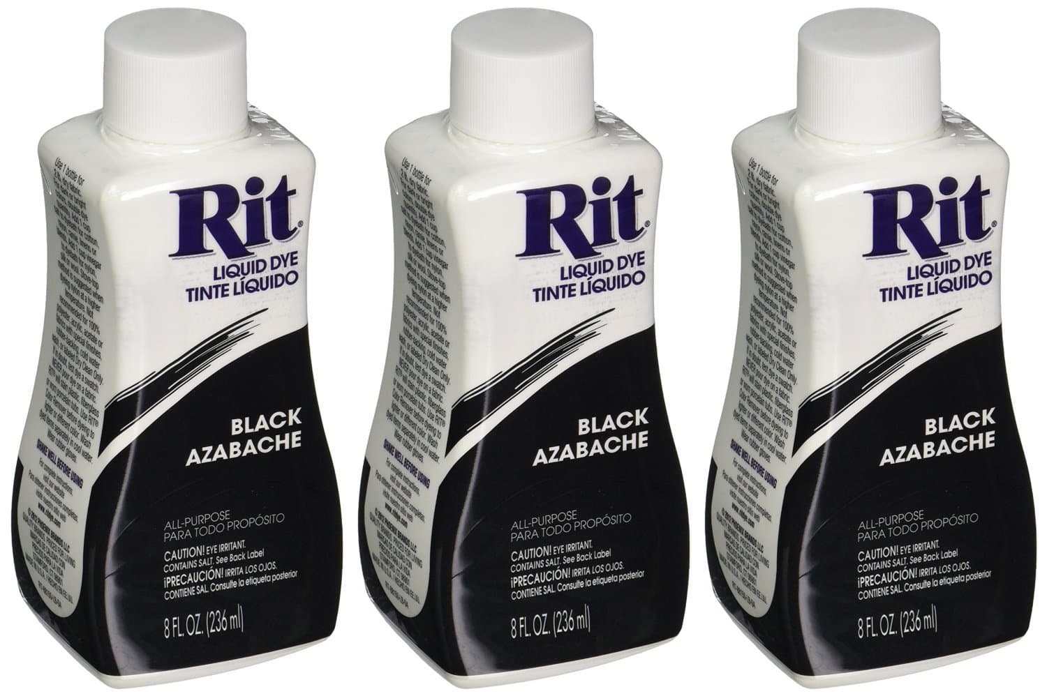 Dye Liquid Fabric Dye, Black 8 oz (Pack of 3)