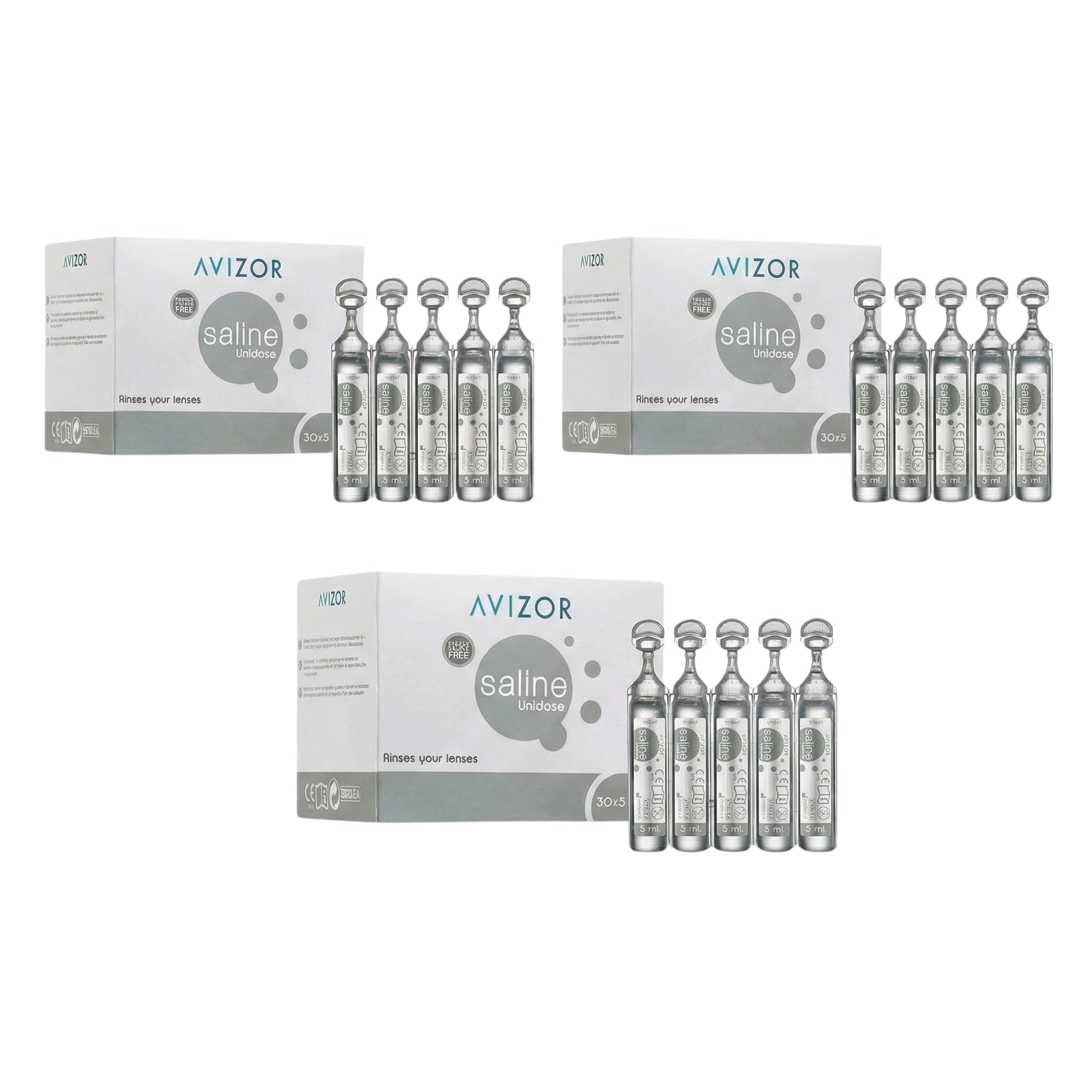 Unidose Saline 30 x 5ml X3 Pack