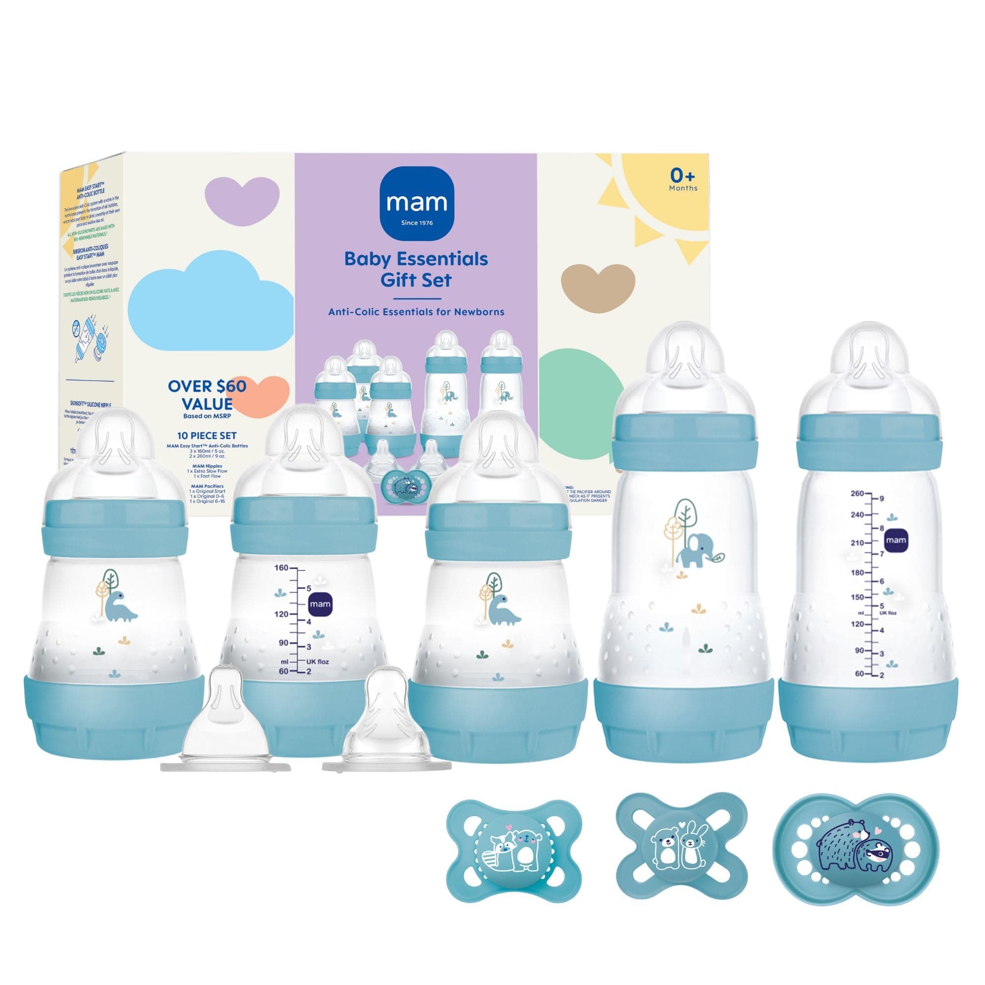 Matte Essentials Gift Set, 10-Piece, Newborn, Boy