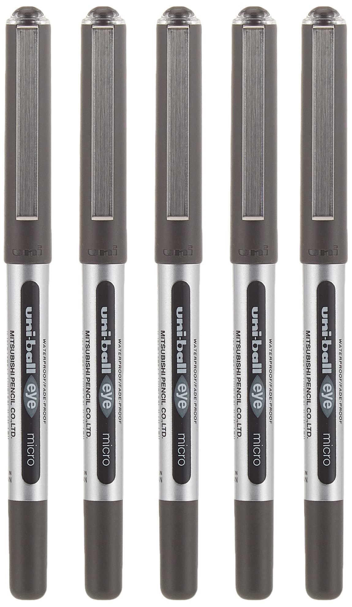 Eye Micro Ub-150 Rollerball Pens - Black, Pack Of 5